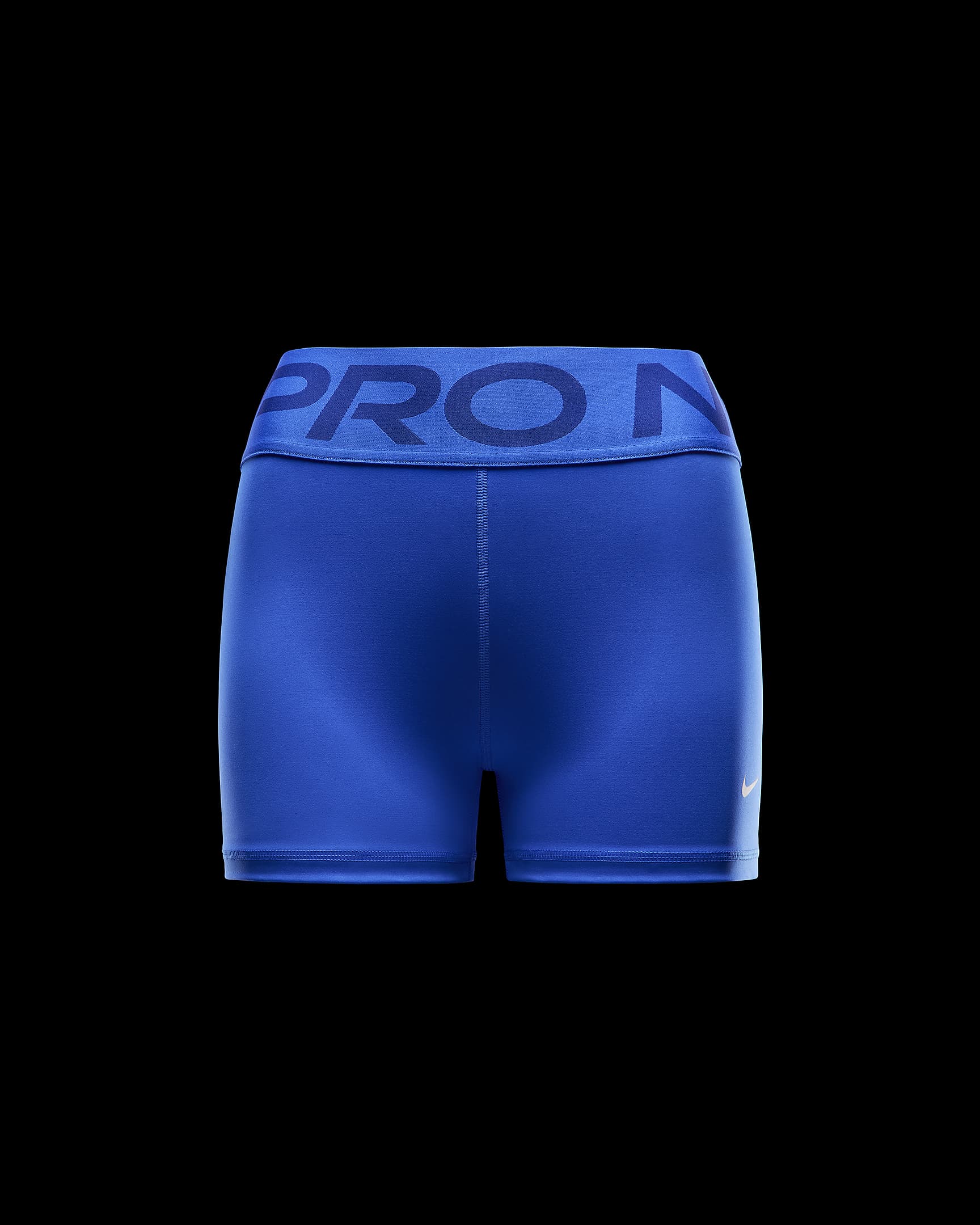 Nike Pro Sculpt magas derekú, 8 cm-es, kerékpáros női rövidnadrág - Hyper Royal/Fehér