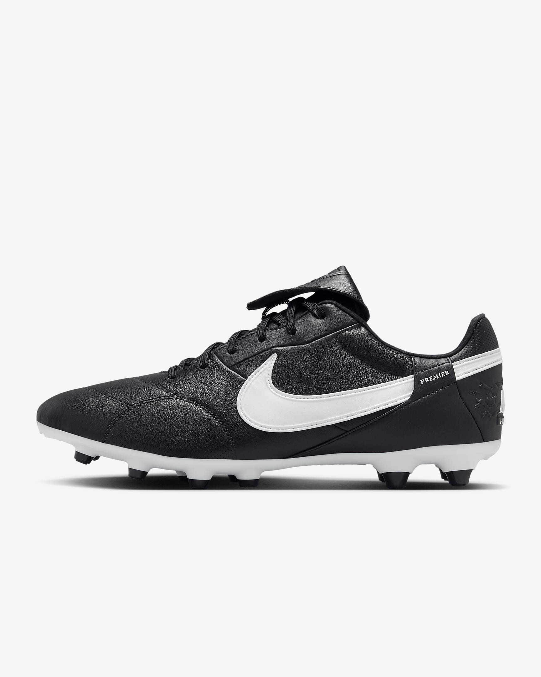 Nike Premier 3 FG lav fotballsko - Svart/Hvit