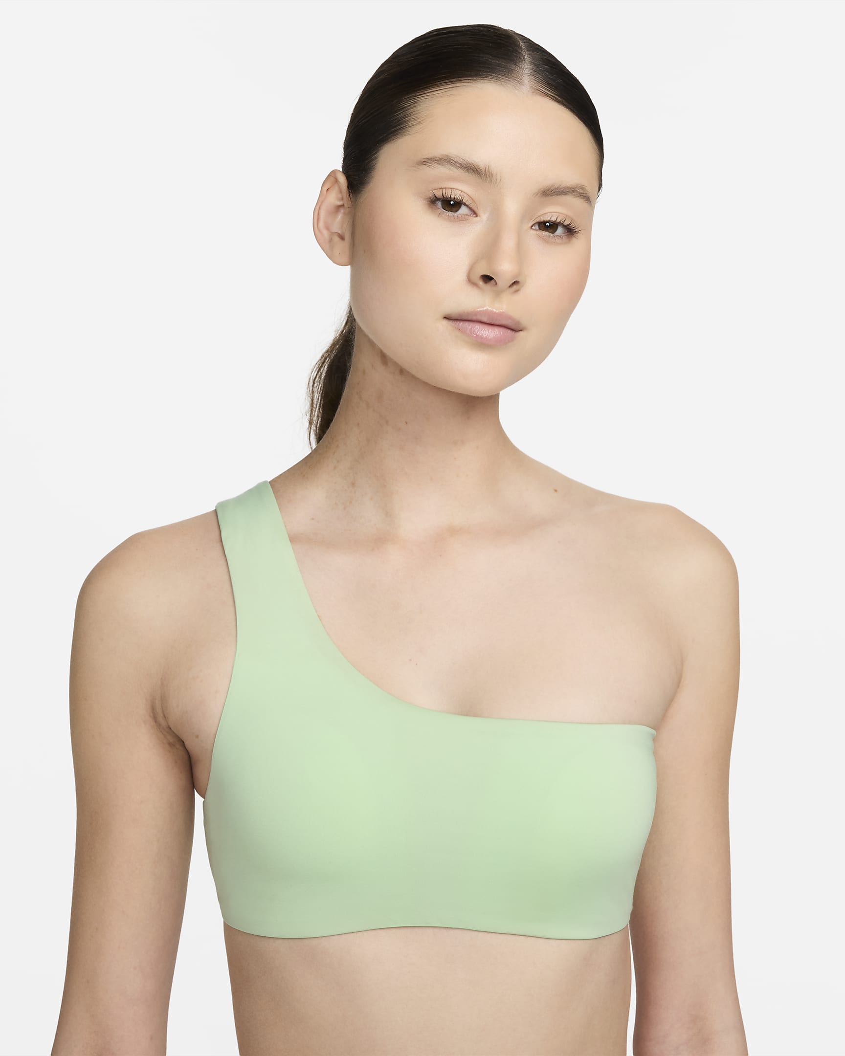 Top de bikini asimétrico para mujer Nike Swim Essential - Verde vapor