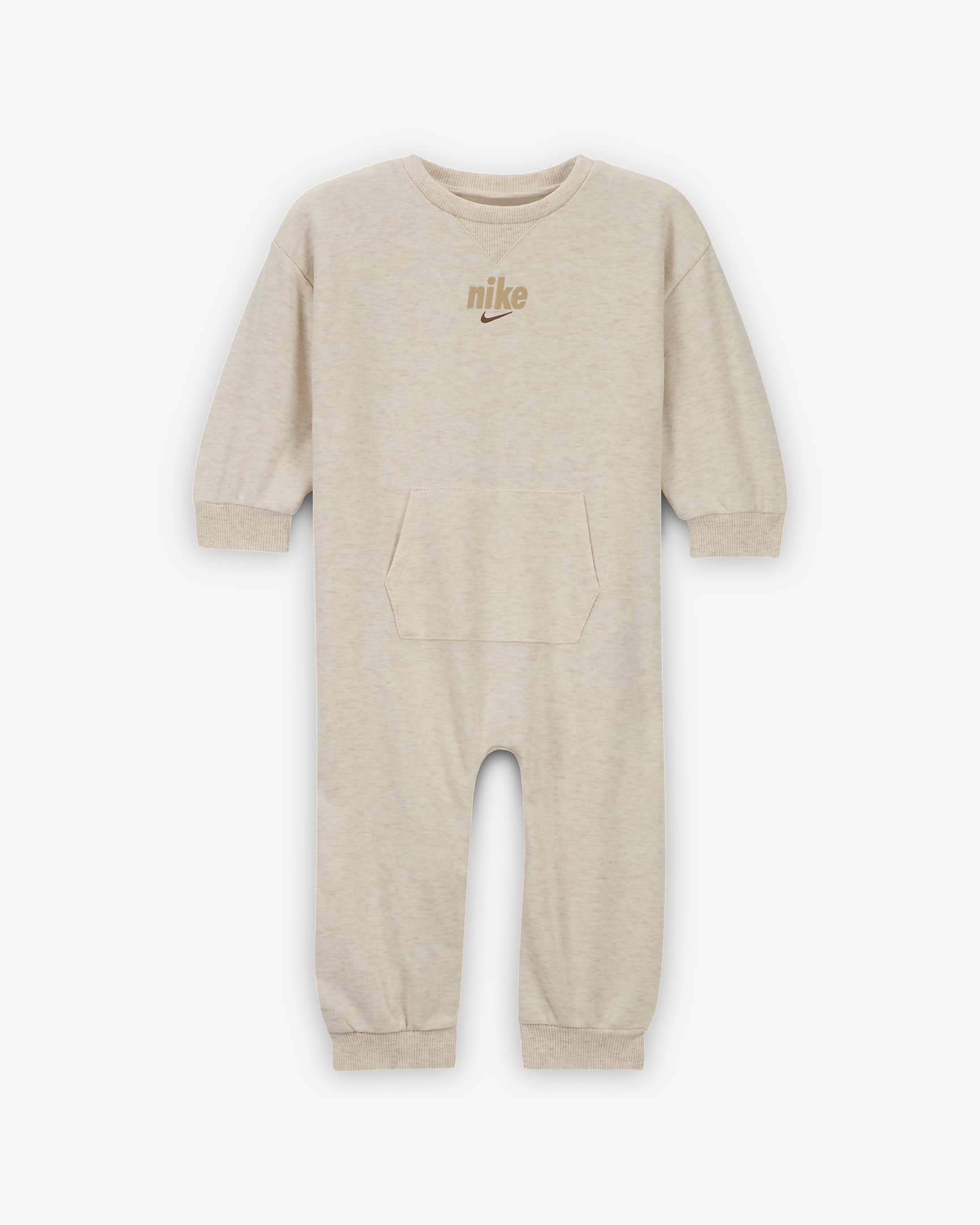 Nike Everyone From Day One Baby (12-24M) Crew Coverall - Pale Ivory