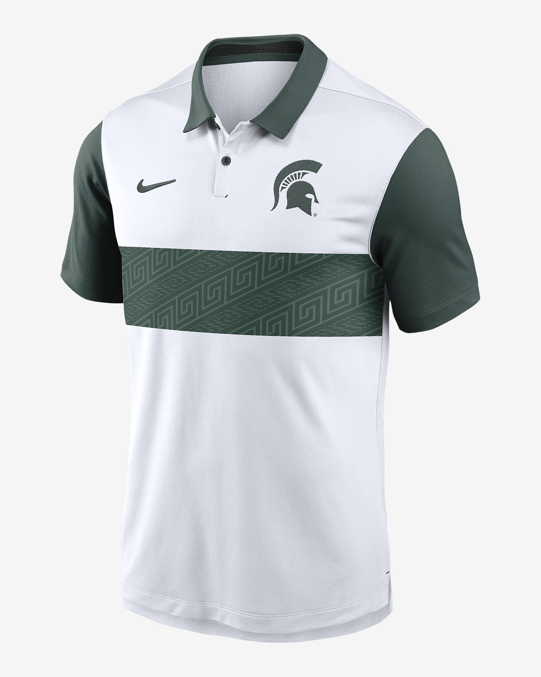 Michigan State Spartans Primetime Campus Vapor Men's Nike Dri-FIT College Polo - White