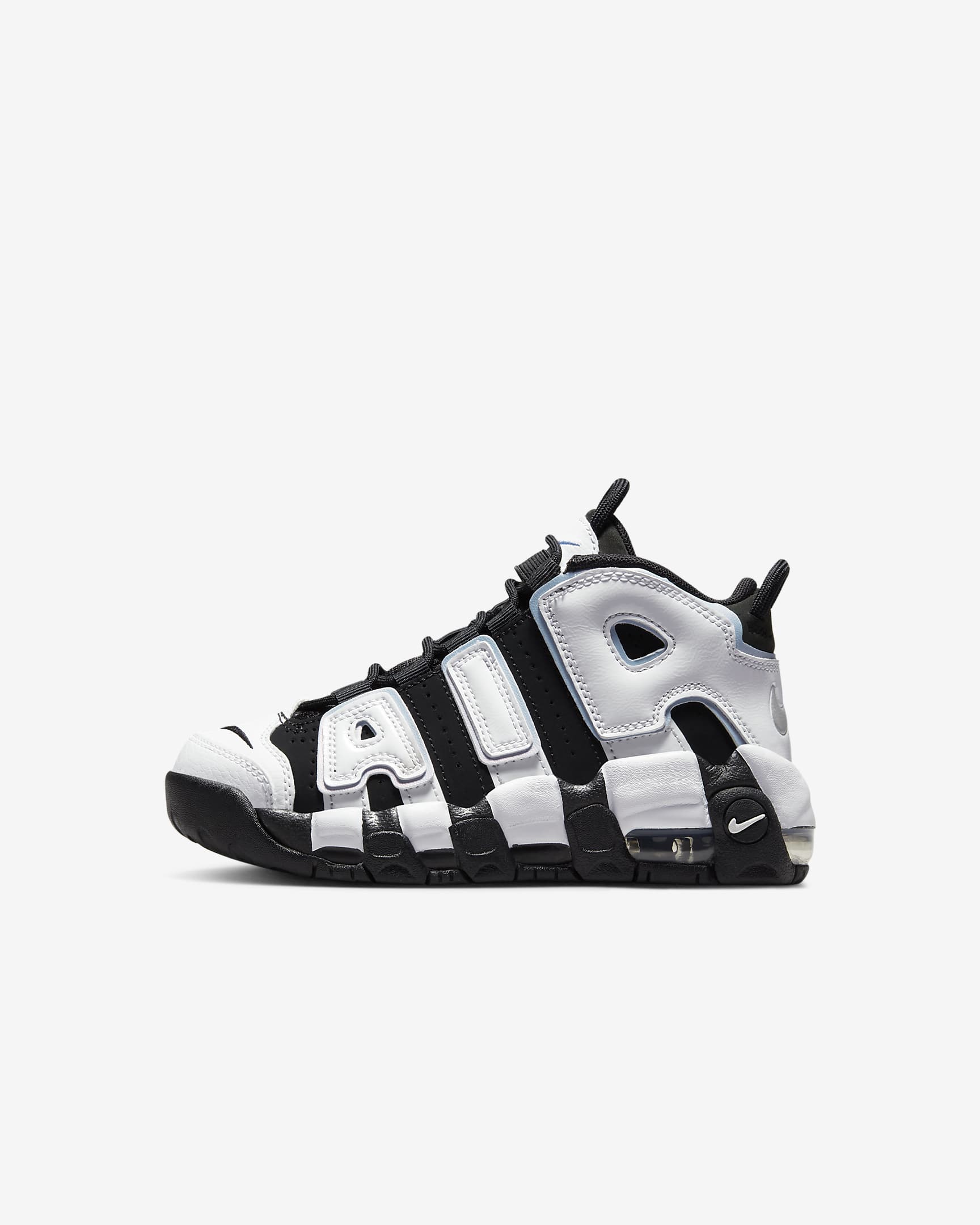 Nike Air More Uptempo Little Kids' Shoes - Black/Multi-Color/Cobalt Bliss/White