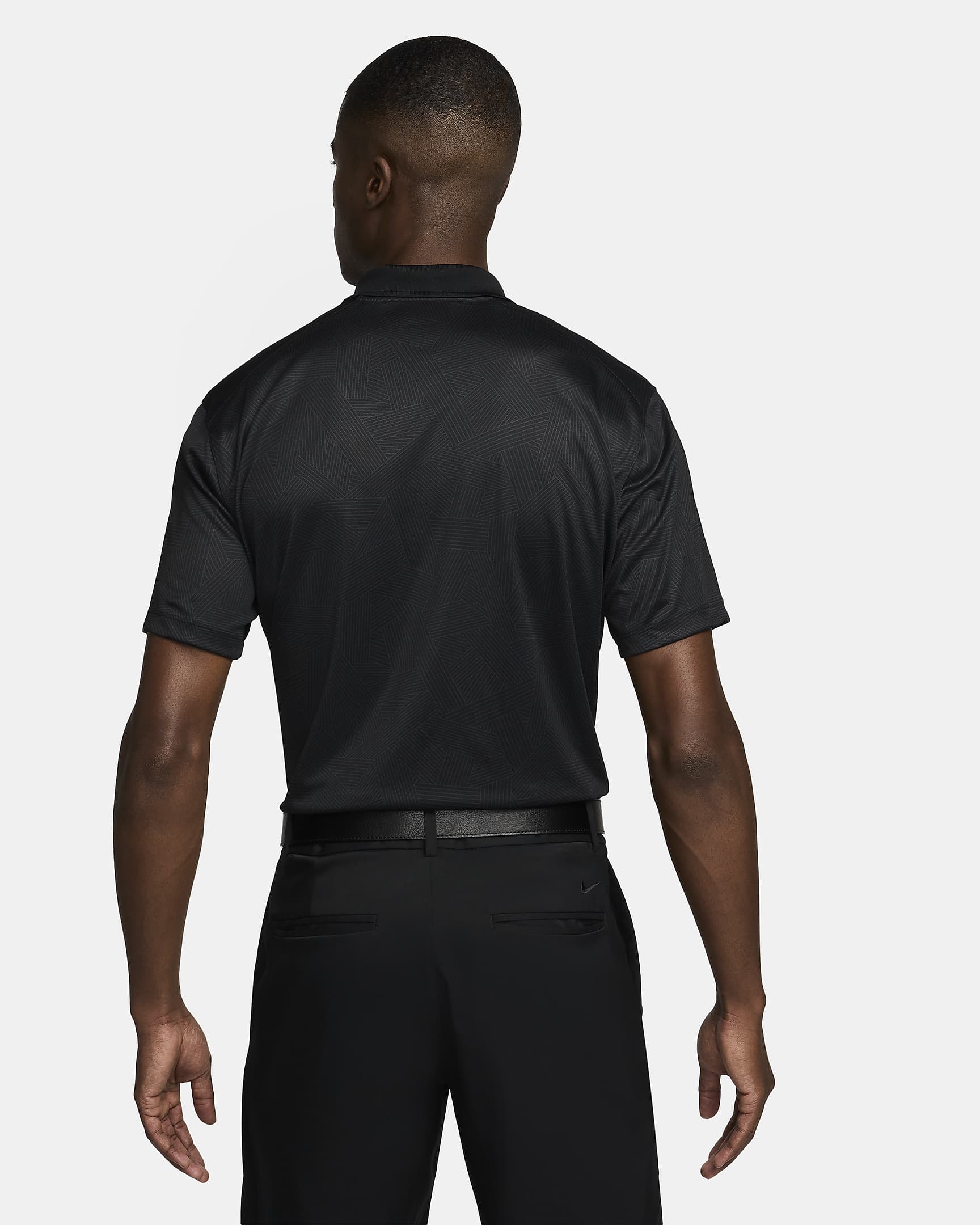 Polo de golf Dri-FIT Nike Victory+ pour homme - Noir/Noir/Blanc