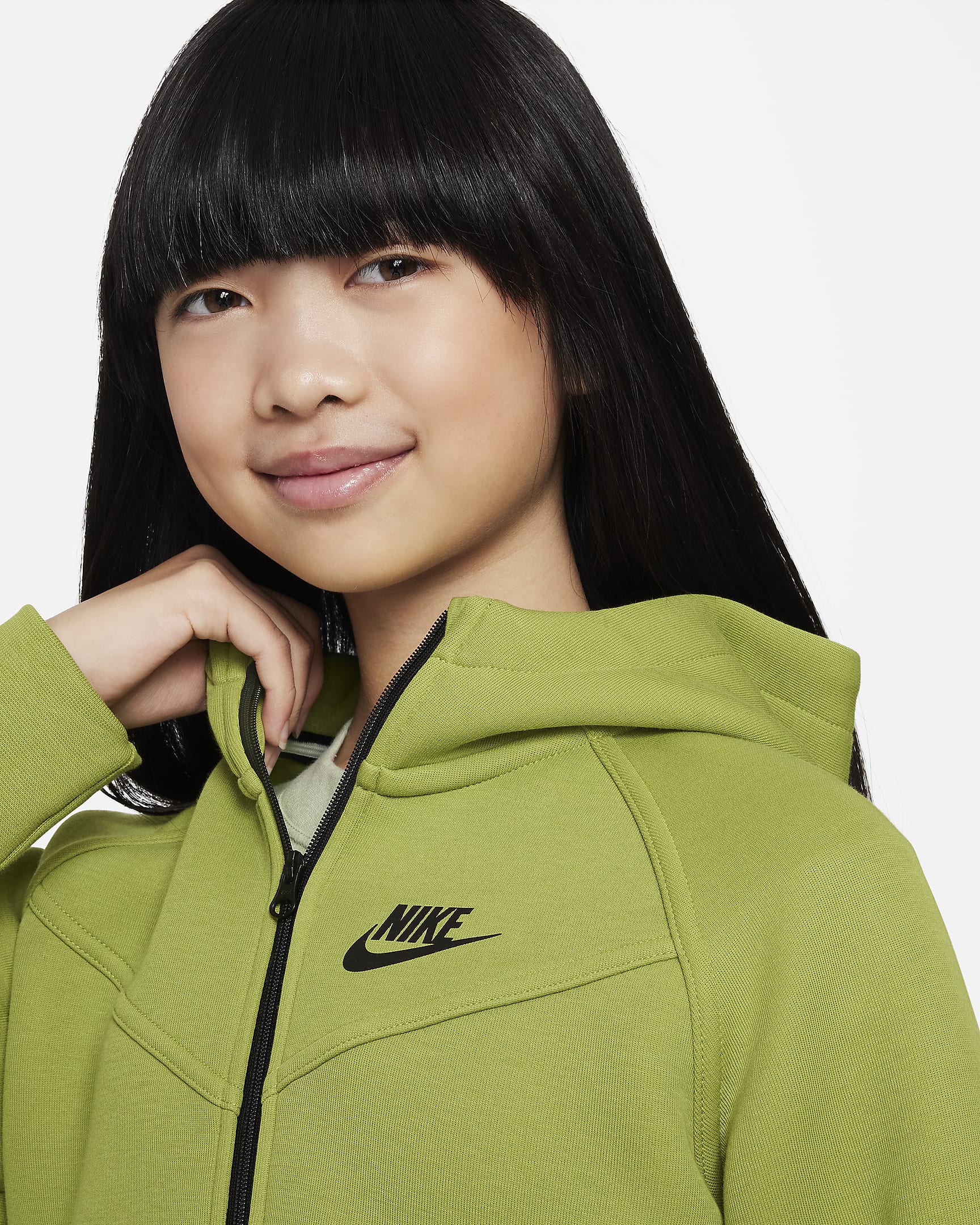 Nike Sportswear Tech Fleece Big Kids' (Girls') Full-Zip Hoodie. Nike.com