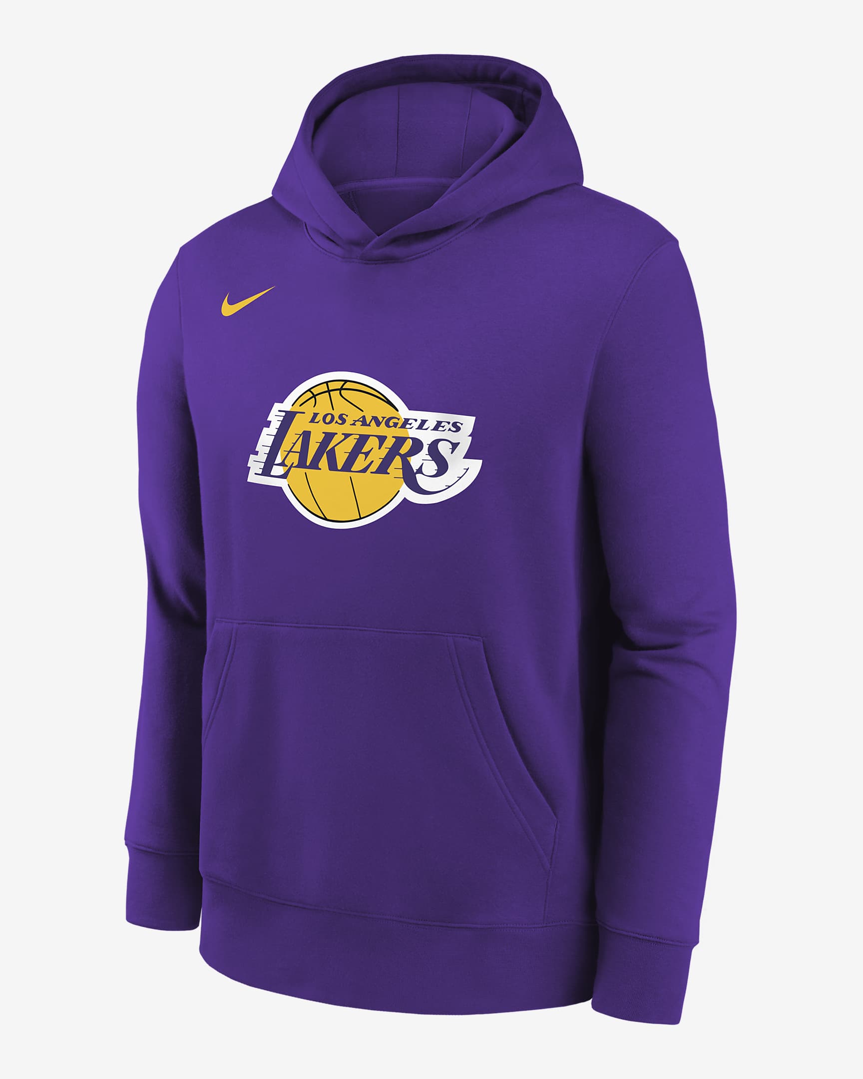 Los Angeles Lakers Club Big Kids' Nike NBA Pullover Hoodie.