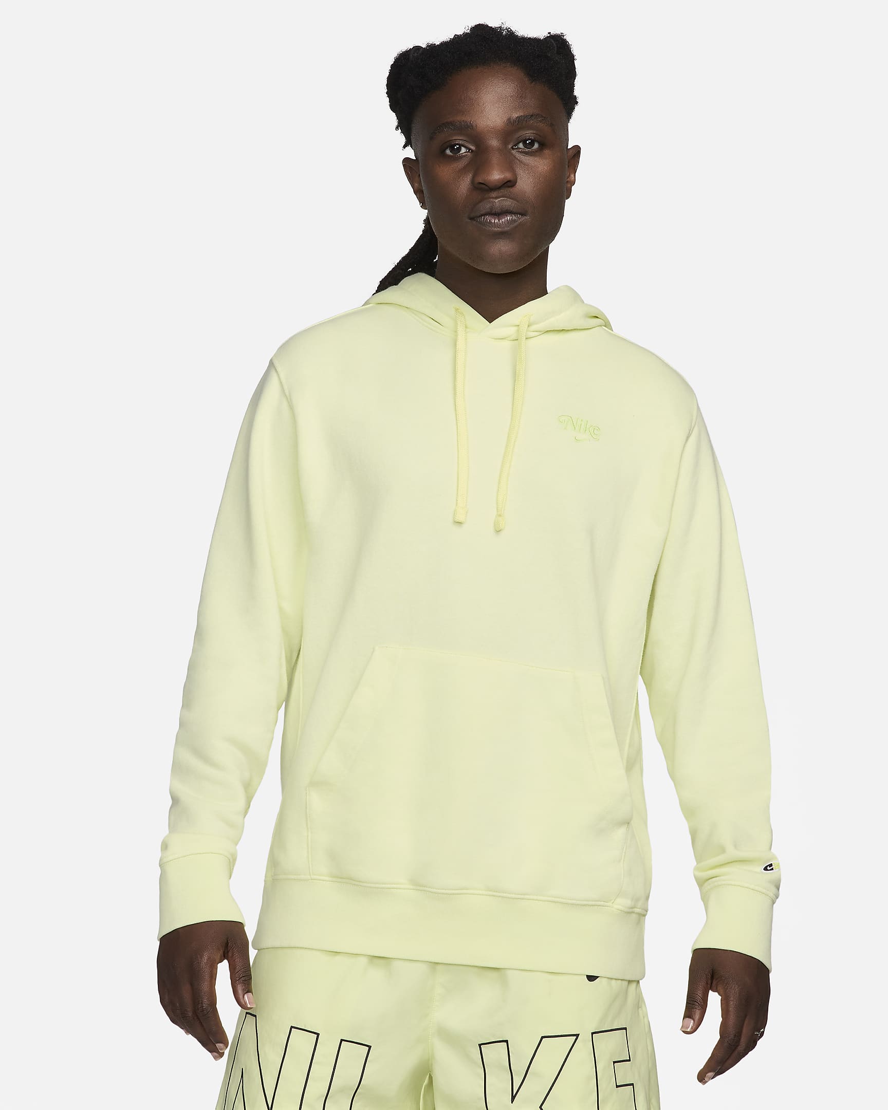 Nike Sportswear Club Fleece Men's Pullover Hoodie - Luminous Green