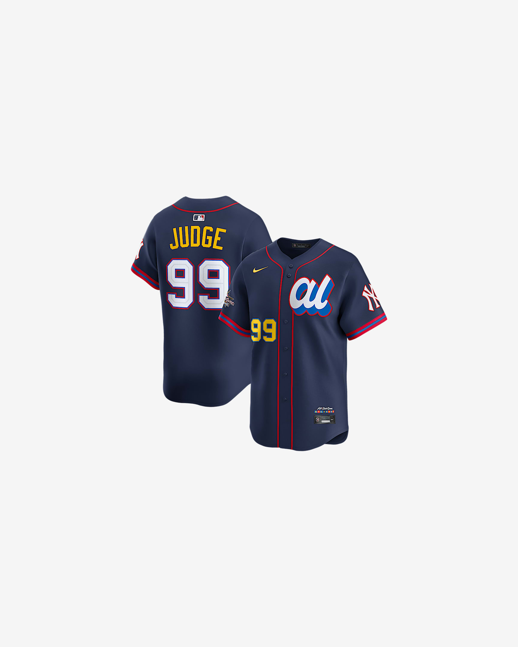Jersey Nike Dri-FIT ADV de la MLB Limited para hombre Aaron Judge American League 2025 Home Run Derby - Azul marino medianoche