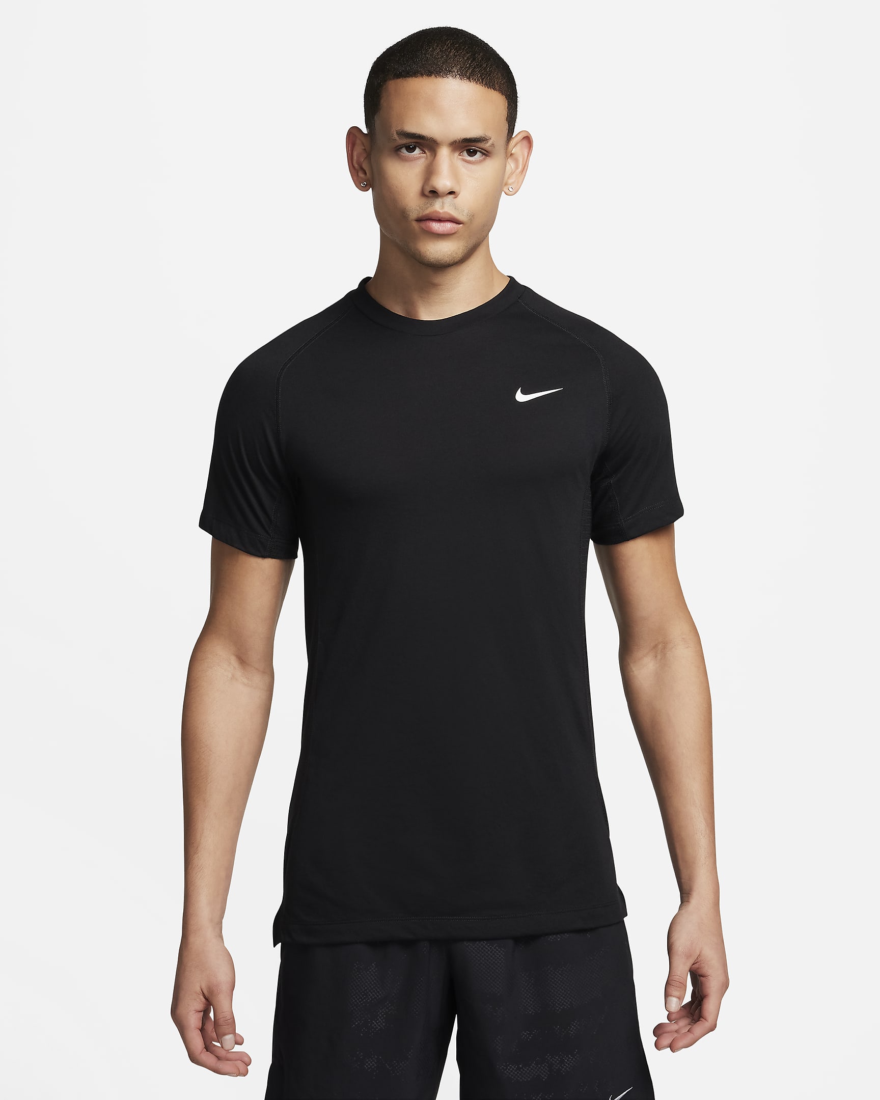 Nike Flex Rep Men's Dri-FIT Short-Sleeve Fitness Top - Black/White