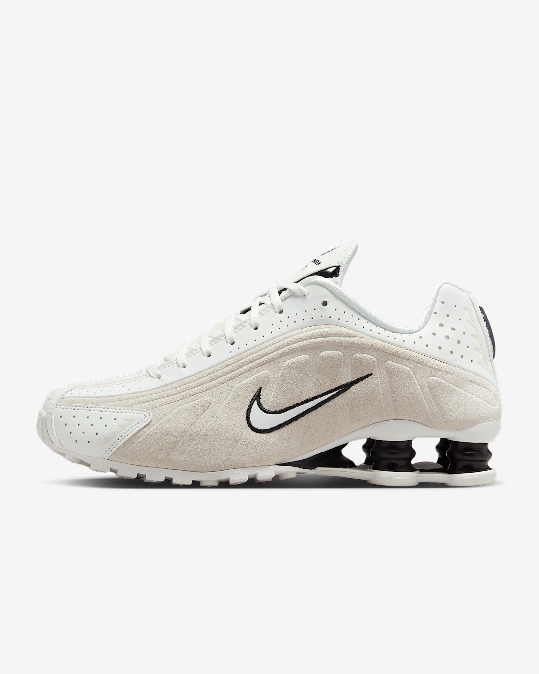 Nike Shox R4 Women's Shoes - Summit White/Light Orewood Brown/Black