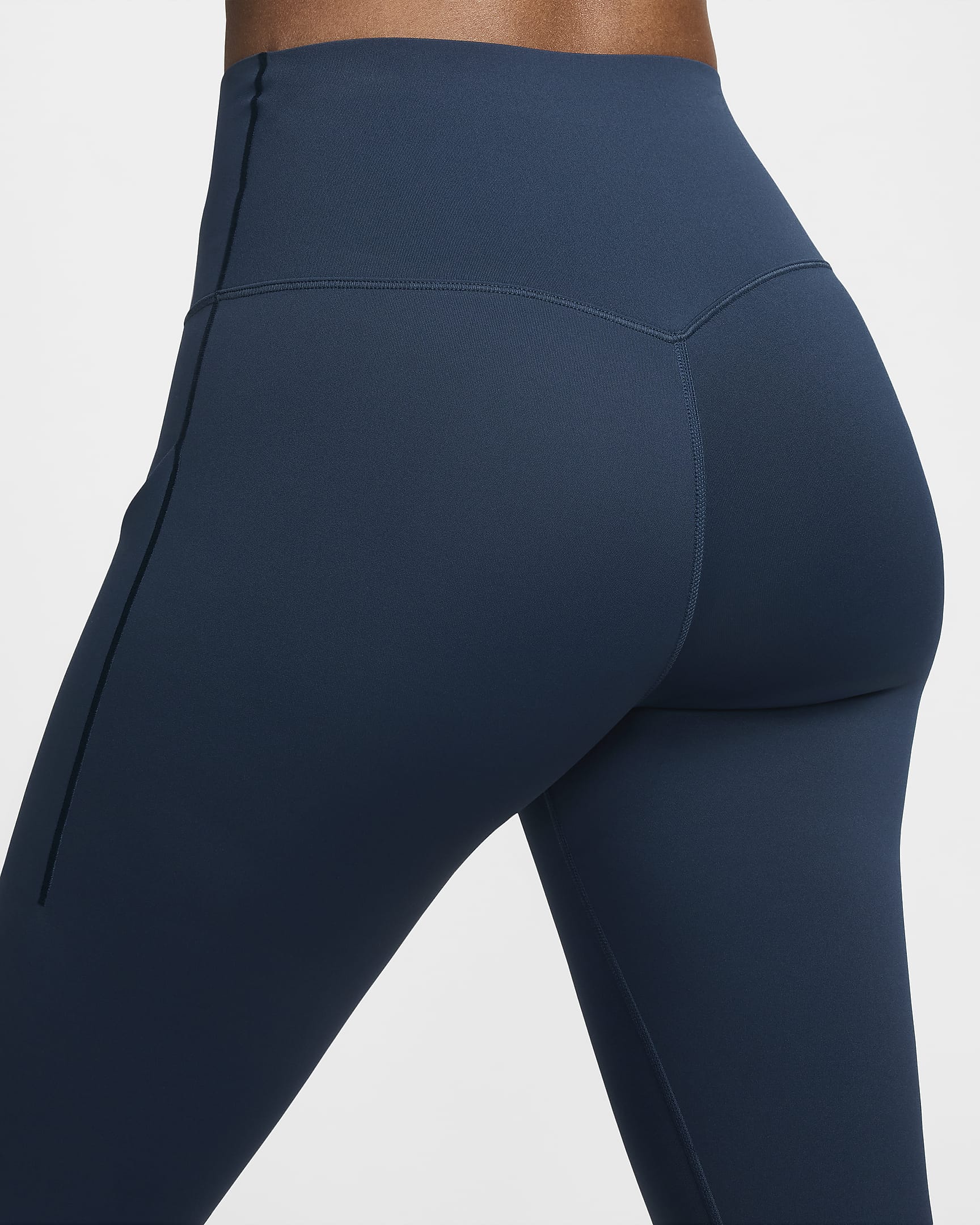 Nike Universa Women's Medium-Support High-Waisted Full-Length Leggings with Pockets - Armoury Navy/Black