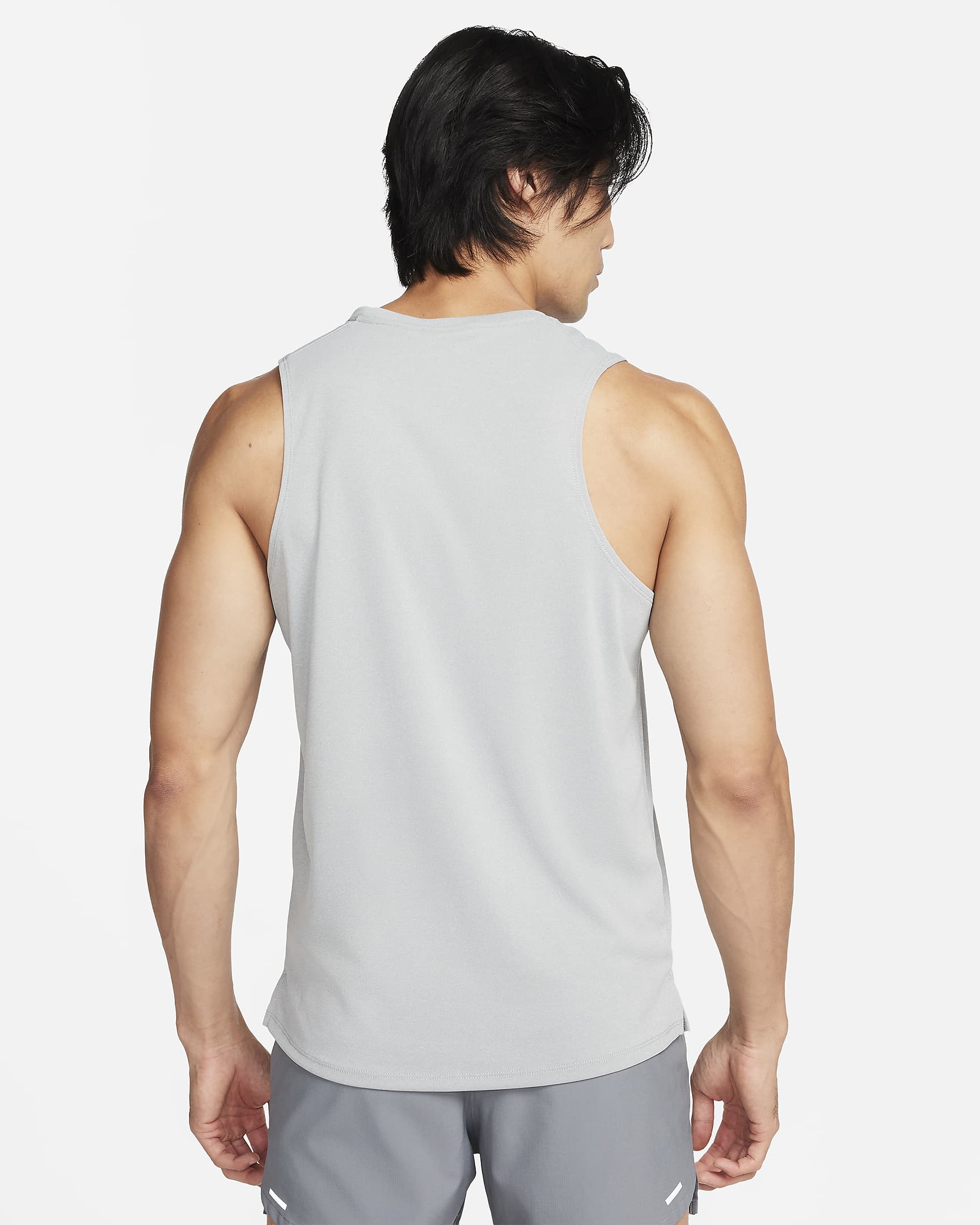 Nike Miler Men's Dri-FIT Running Tank - Grey Fog/Particle Grey/Heather