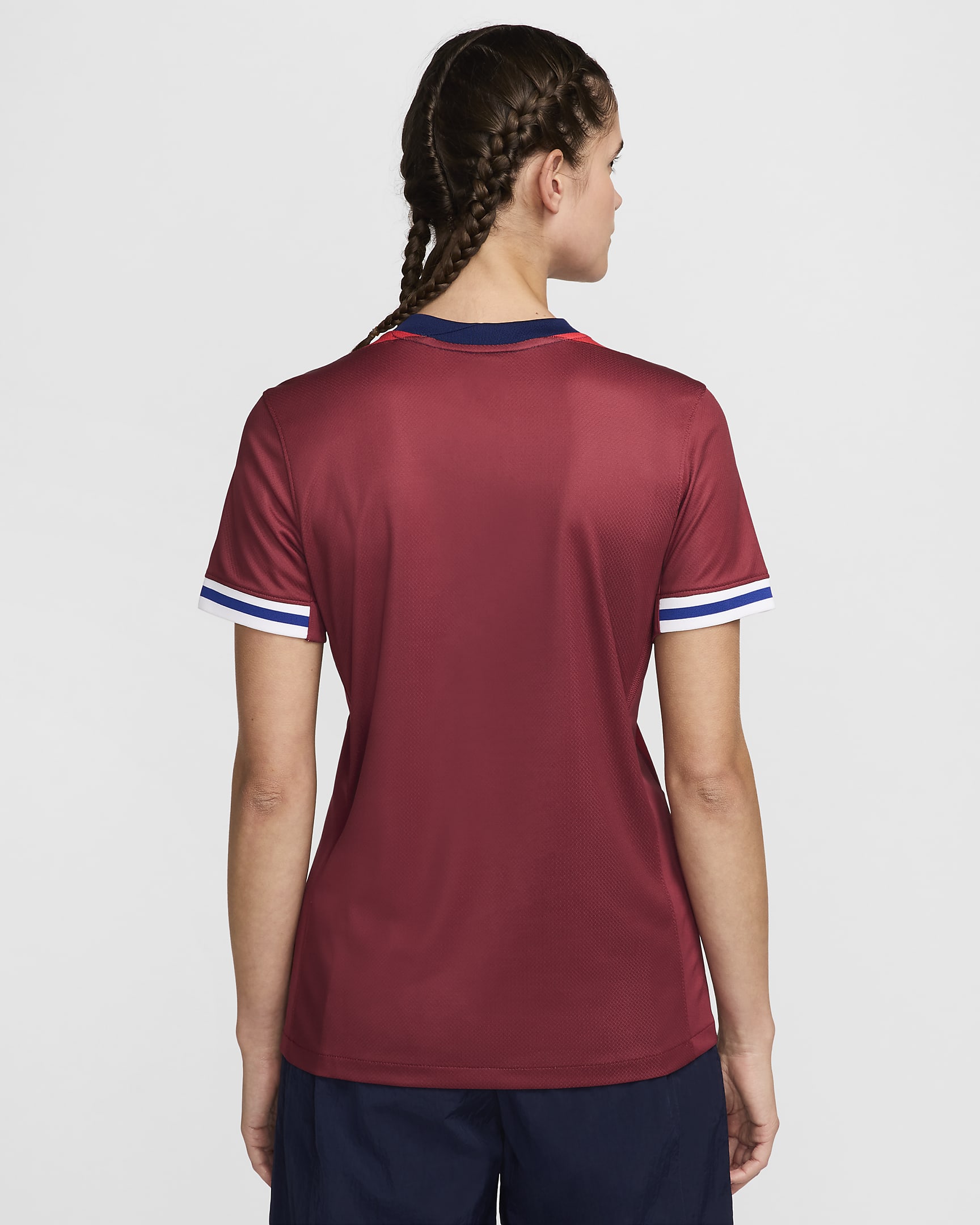 Fotbollströja Norge 2024 Stadium (hemmaställ) Nike Dri-FIT Replica för kvinnor - Team Red/Blue Void/Vit