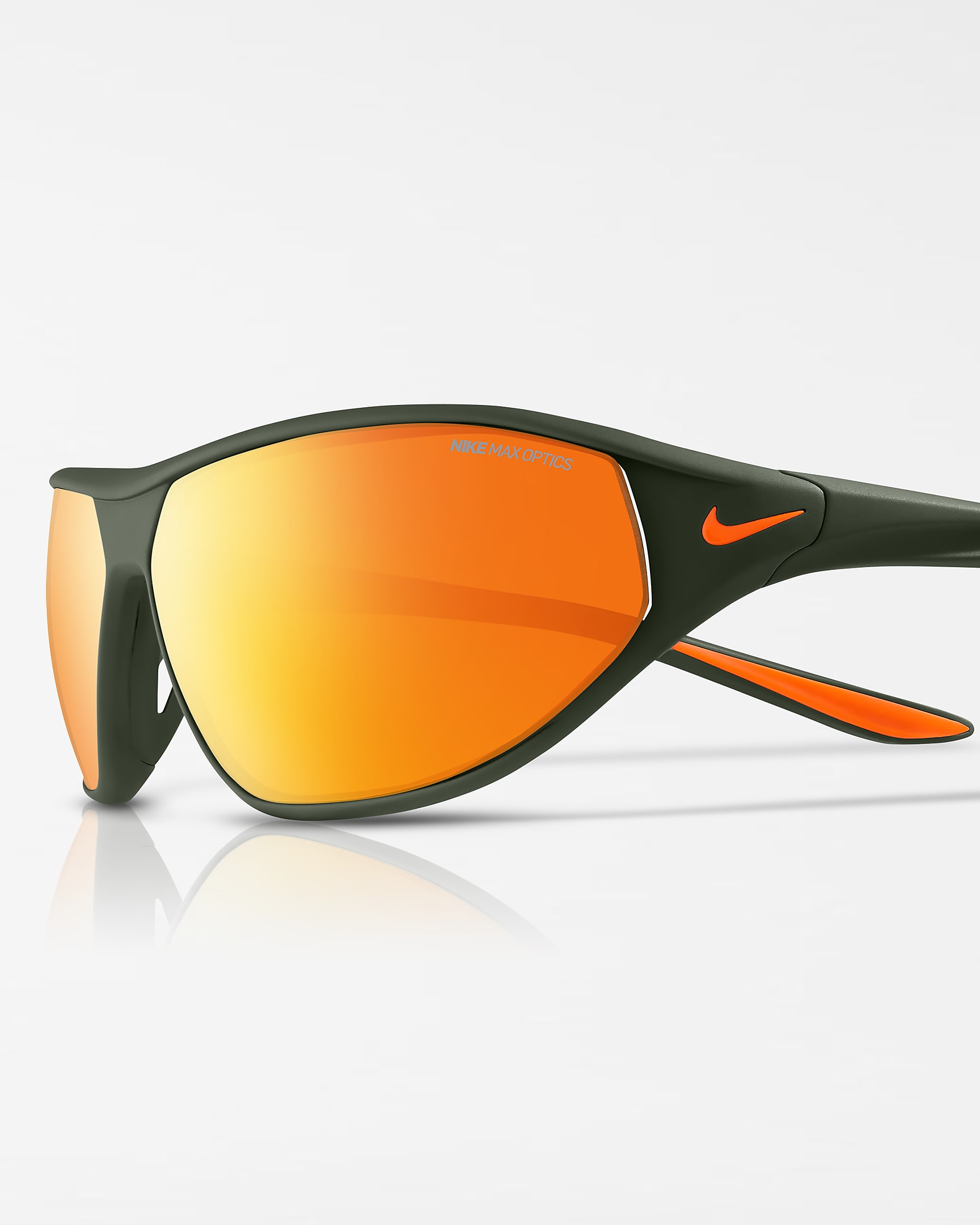 Nike Aero Swift Mirrored Sunglasses - Cargo Khaki/Total Orange