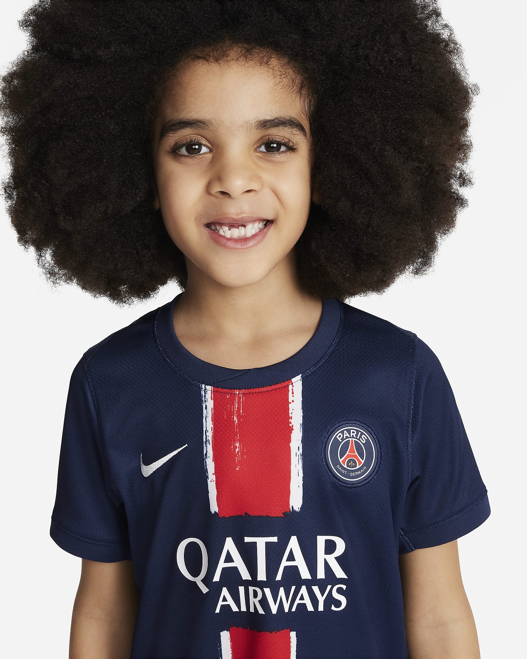 Paris Saint-Germain 2024/25 Stadium Home Younger Kids' Nike Football Replica 3-Piece Kit - Midnight Navy/Midnight Navy/White