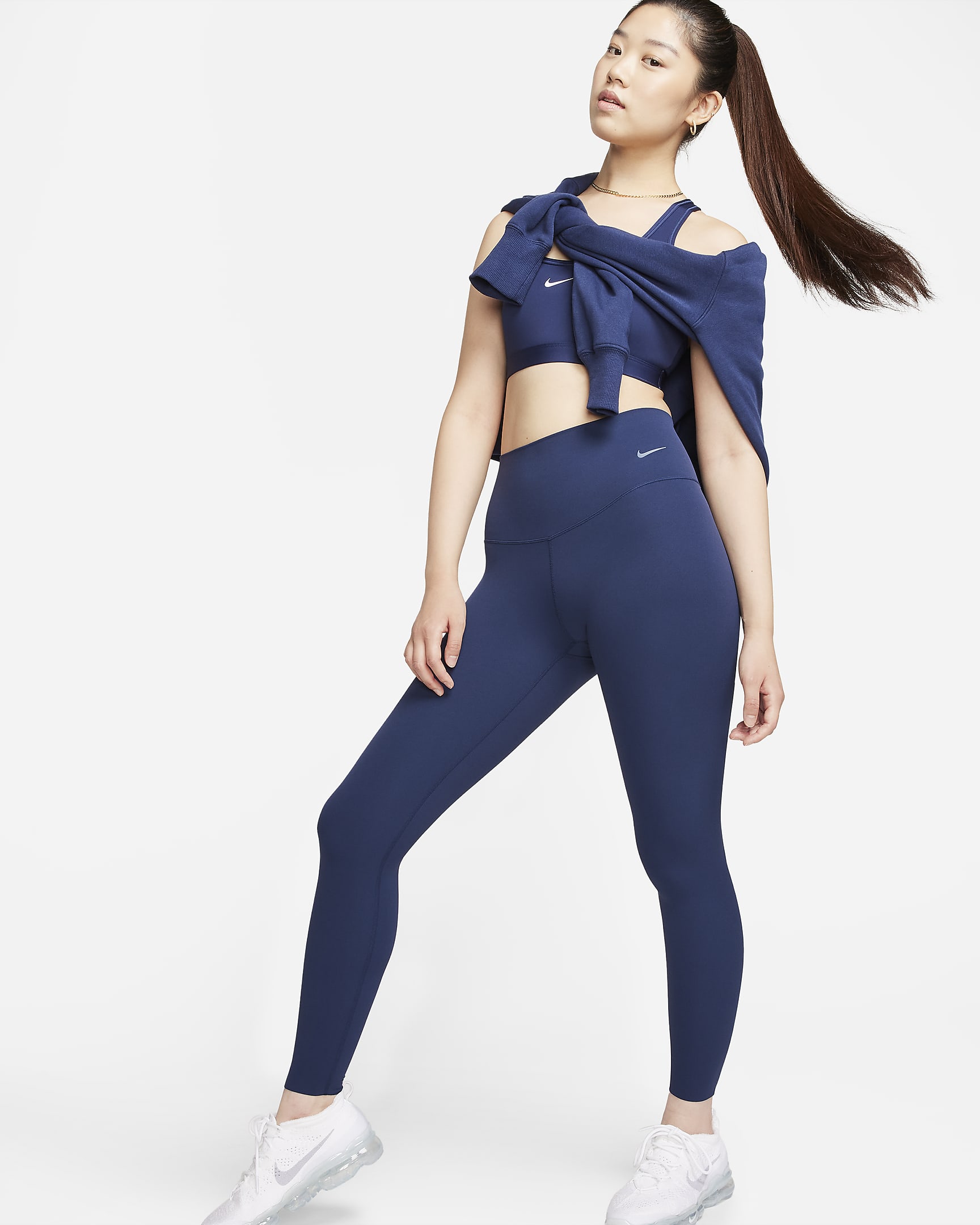 Nike Zenvy Women's Gentle-Support High-Waisted Full-Length Leggings - Midnight Navy/Black