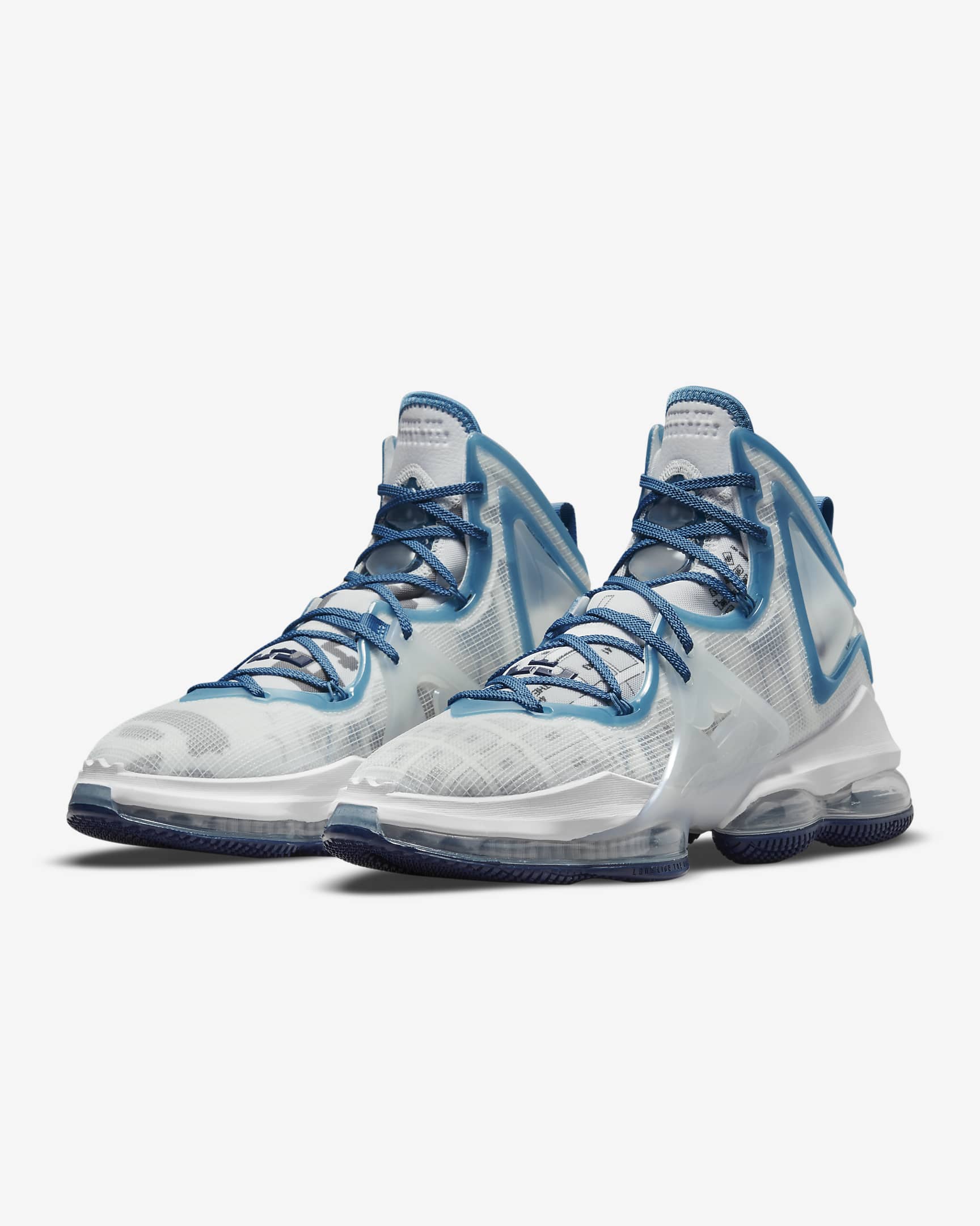 LeBron 19 Basketball Shoe - White/Blue Void/Dutch Blue