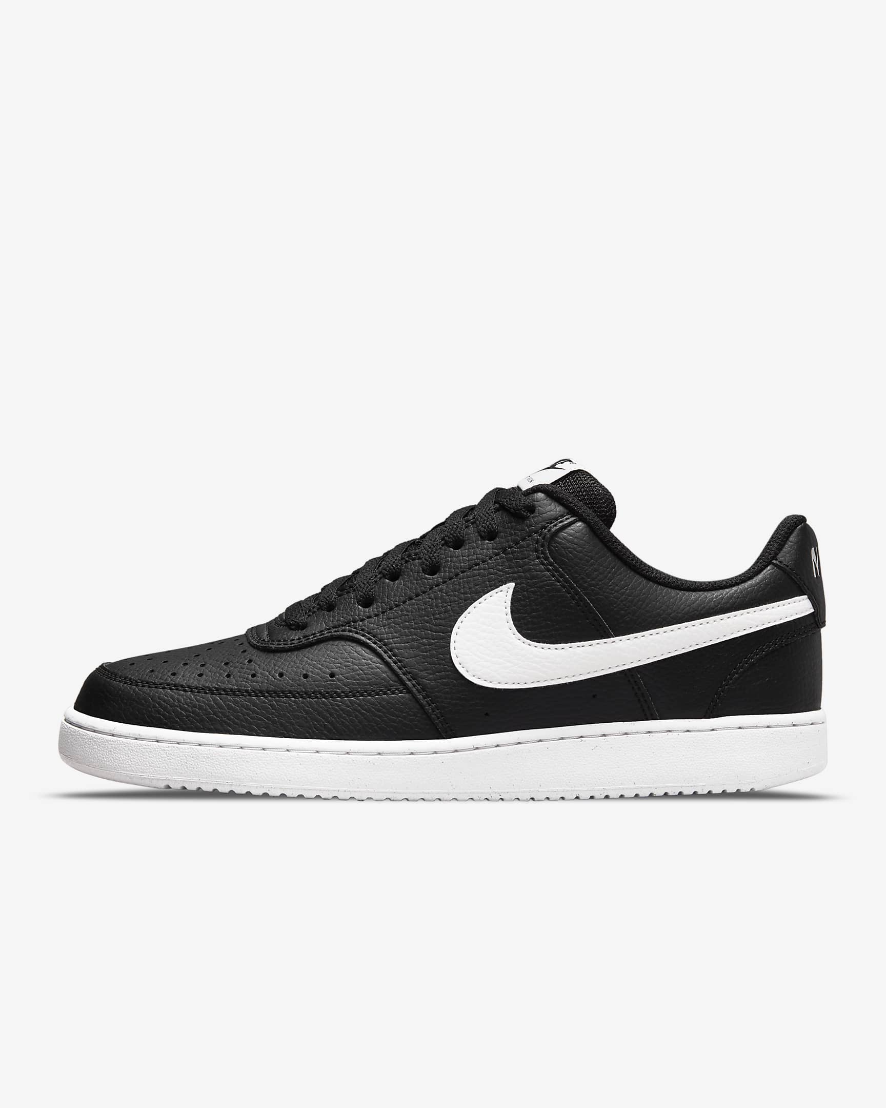 Chaussure Nike Court Vision Low Next Nature pour Homme - Noir/Noir/Blanc