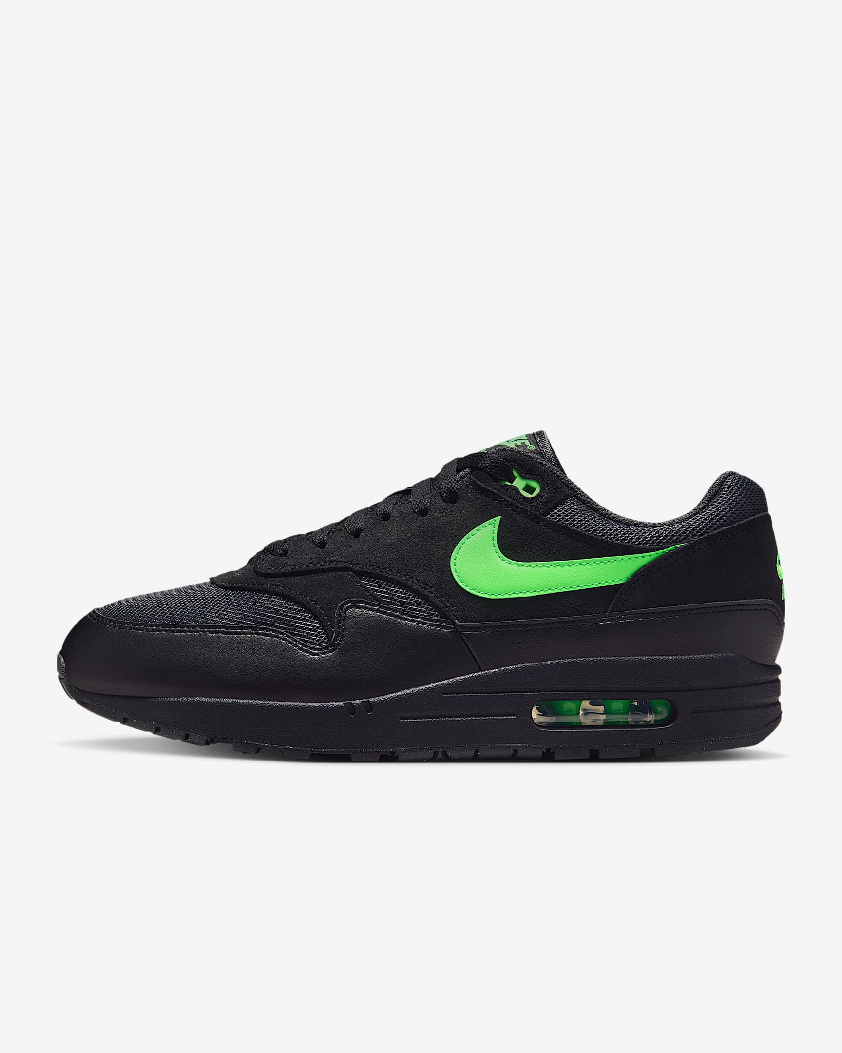 Nike Air Max 1 Essential Schuh (Herren) - Anthracite/Schwarz/Green Strike