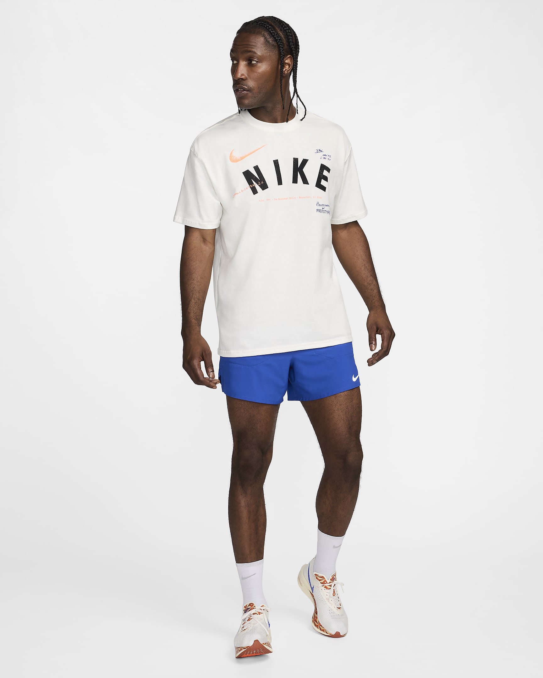 Nike Sportswear Men's Max90 T-Shirt - Sail/Total Orange