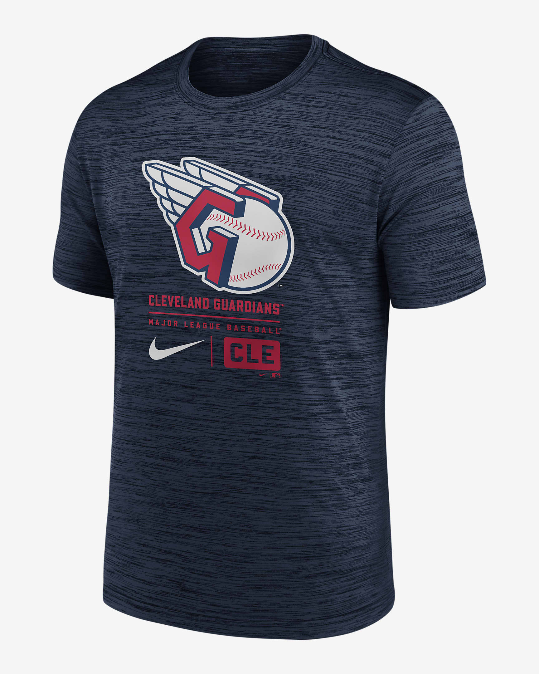 Cleveland Guardians Large Logo Velocity Men's Nike MLB T-Shirt. Nike.com