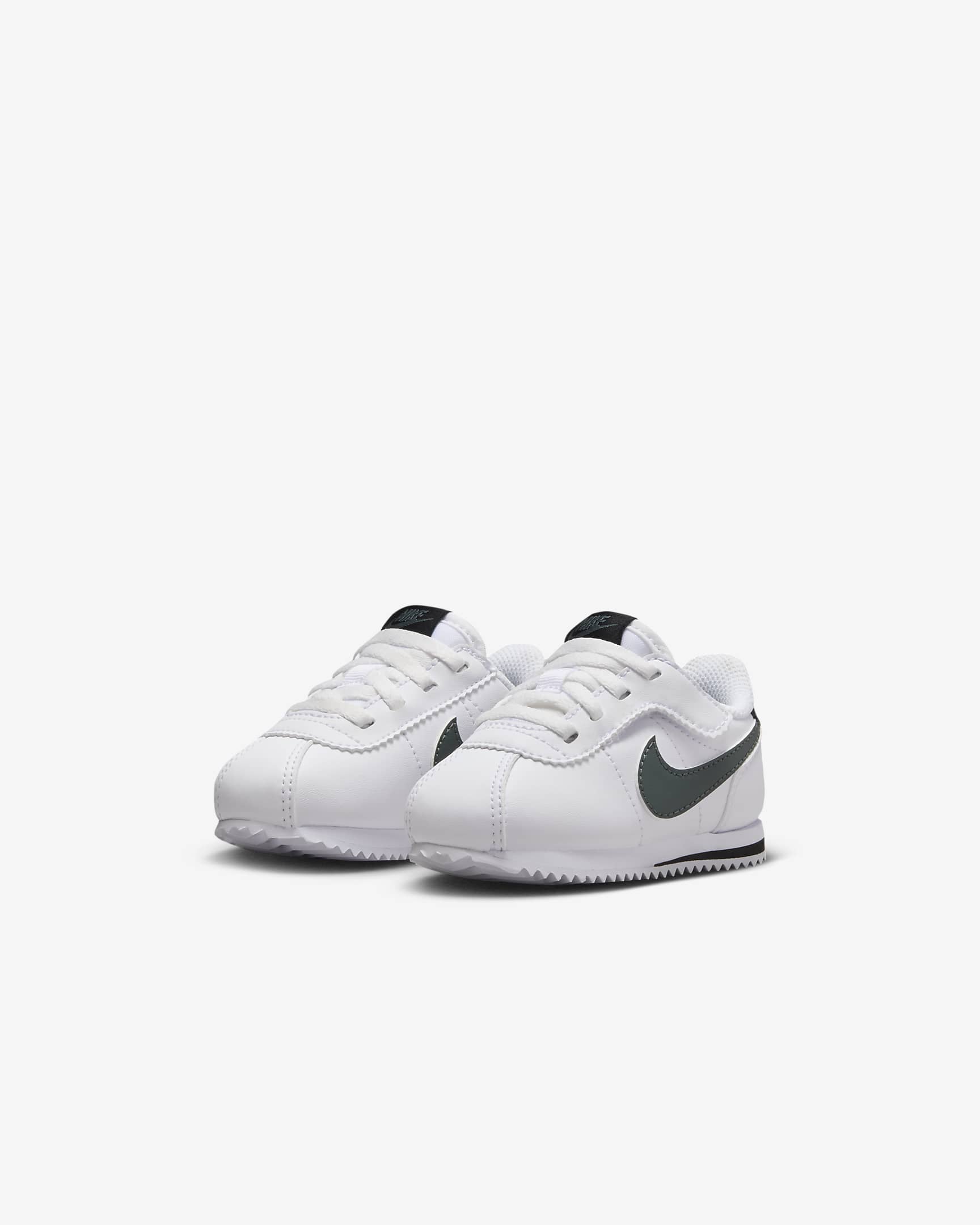 รองเท้าทารก/เด็กวัยหัดเดิน Nike Cortez EasyOn - ขาว/ดำ/Vintage Green