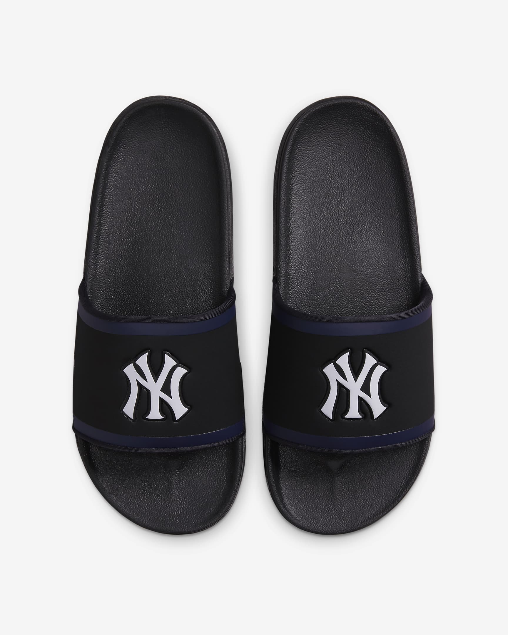 Chancla Nike Offcourt (MLB New York Yankees) - Negro/Azul marino universitario/Blanco