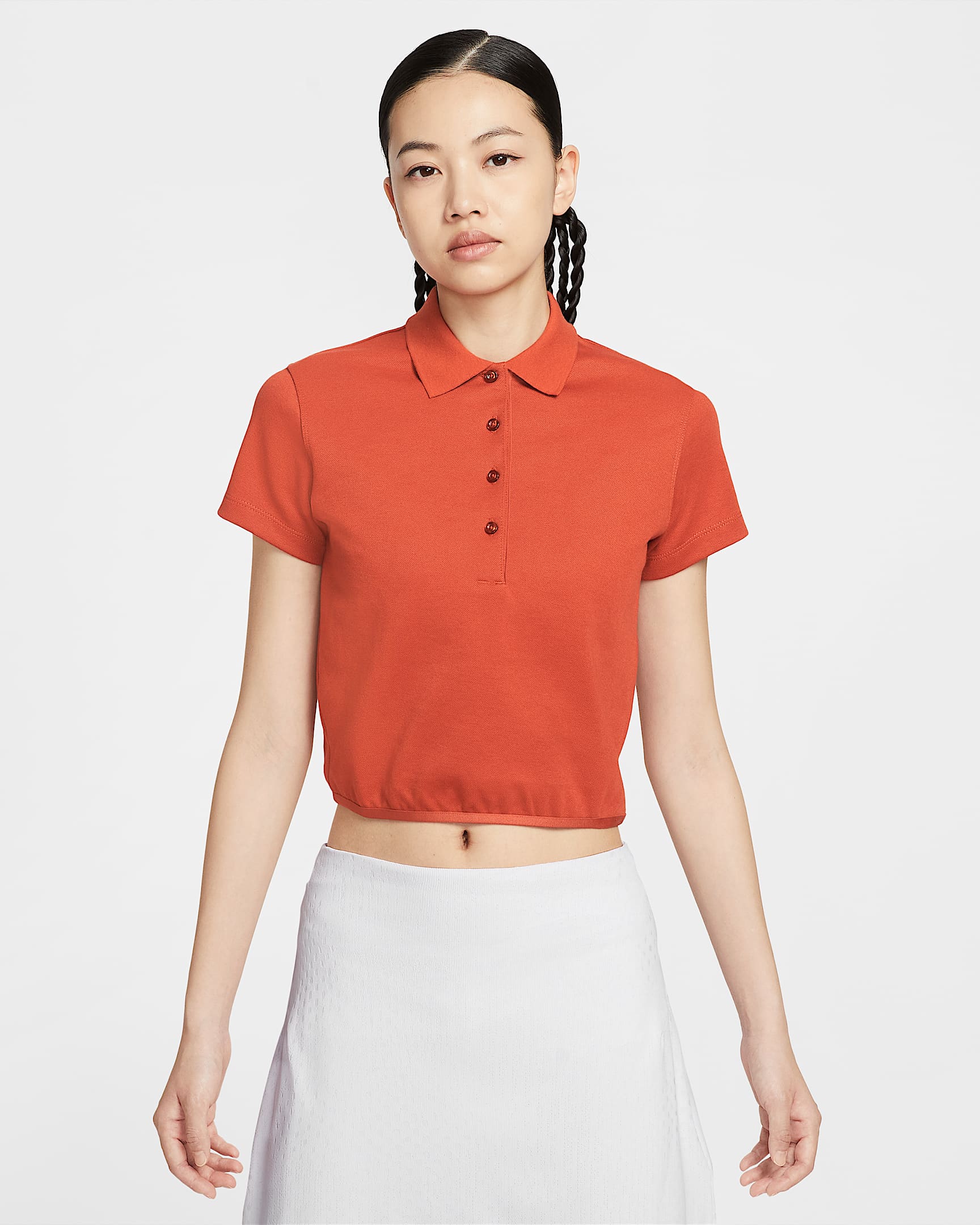Nike Women's Short-Sleeve Golf Polo - Dragon Red/Sail