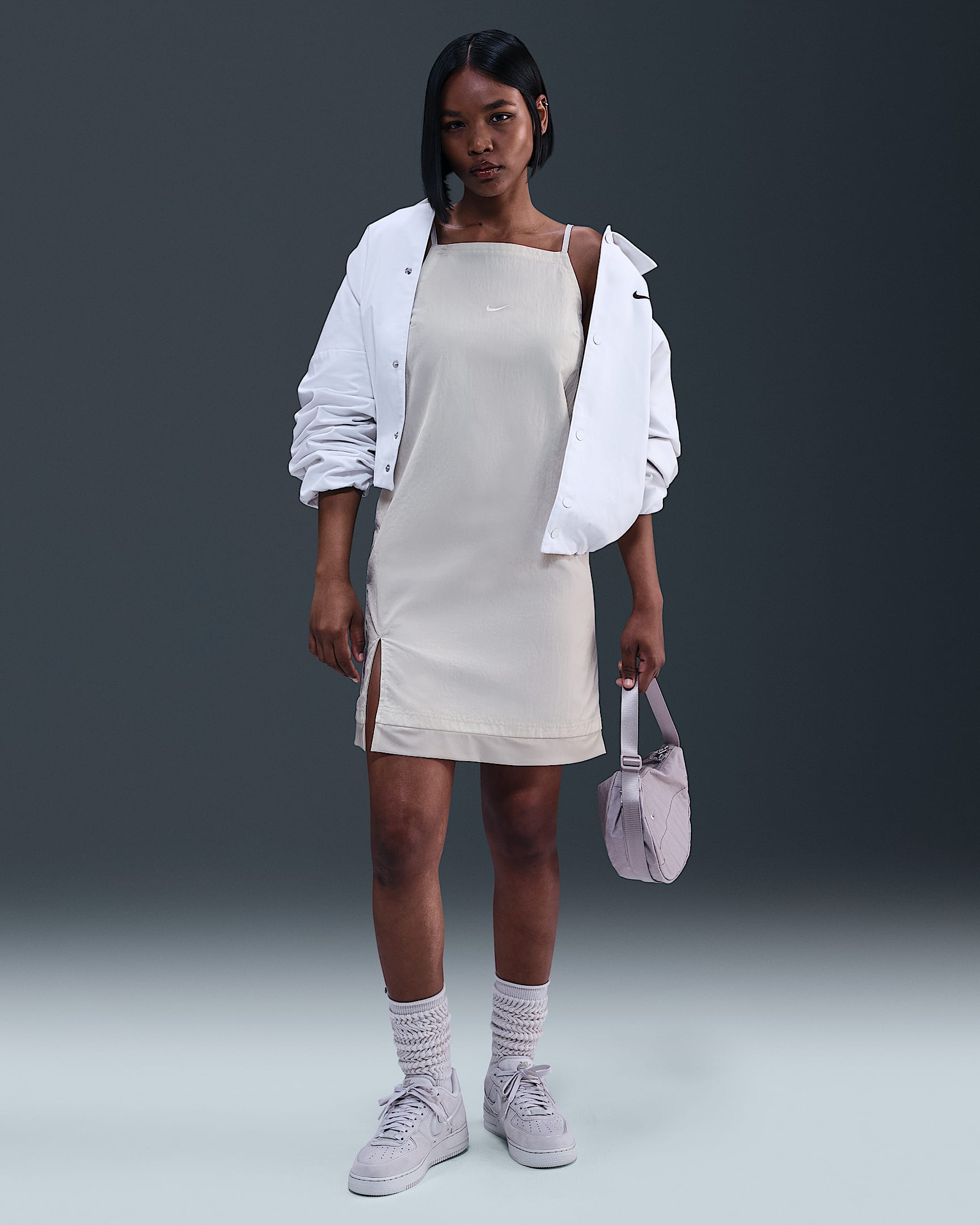 Vestido Cami de tejido Woven para mujer Nike Sportswear - Hueso claro