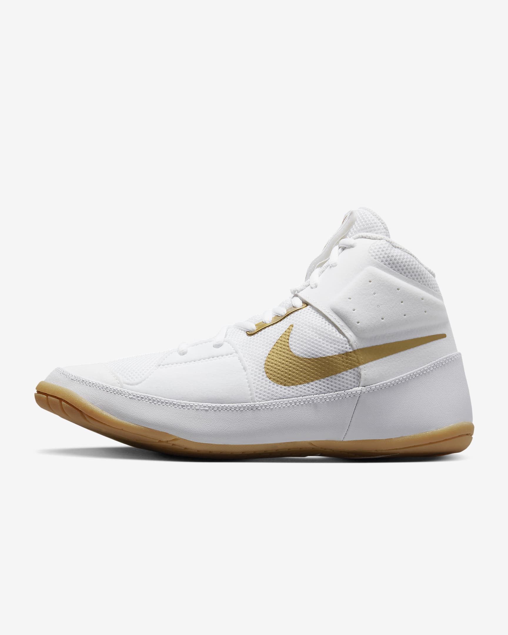 Nike Fury Wrestling Shoes - White/Cool Grey/Metallic Gold