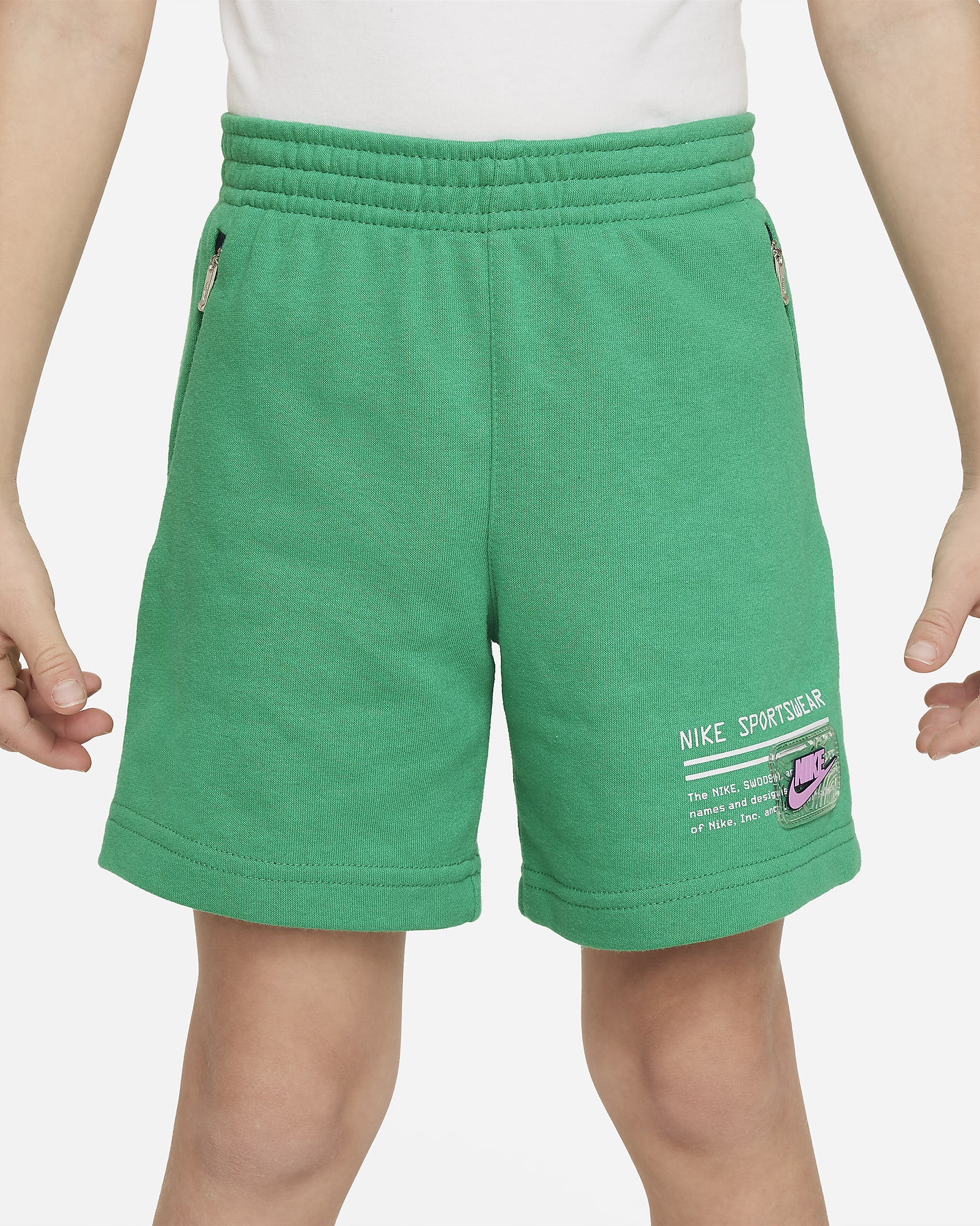 Nike Sportswear Paint Your Future Little Kids' French Terry Shorts - Stadium Green