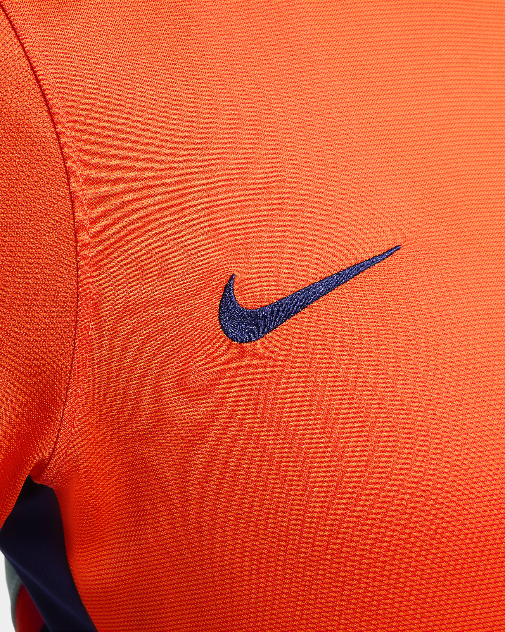 Holland 2024/25 Stadium Home Nike Dri-FIT Replica-fodboldtrøje til kvinder (kvindehold) - Safety Orange/Blue Void/Copa/Blue Void