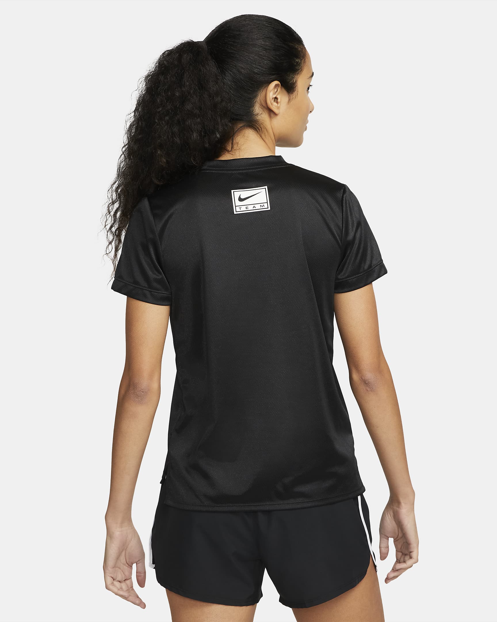 Nike Dri Fit Swoosh Womens Short Sleeve Running Top Nike Bg