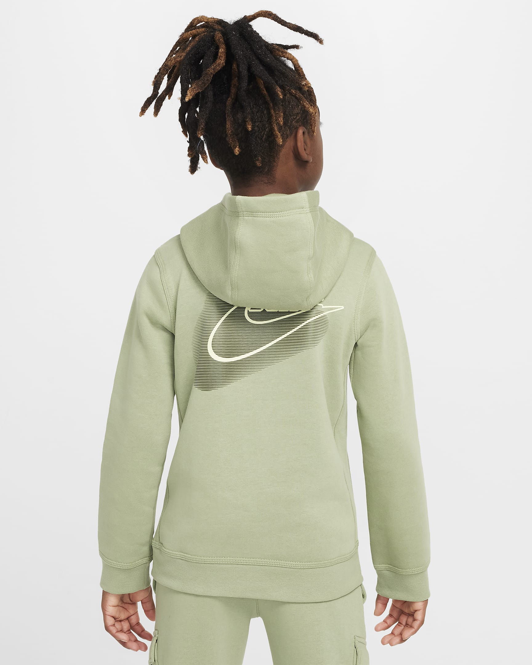 Nike Sportswear Standard Issue Dessuadora amb caputxa de teixit Fleece - Nen - Oil Green