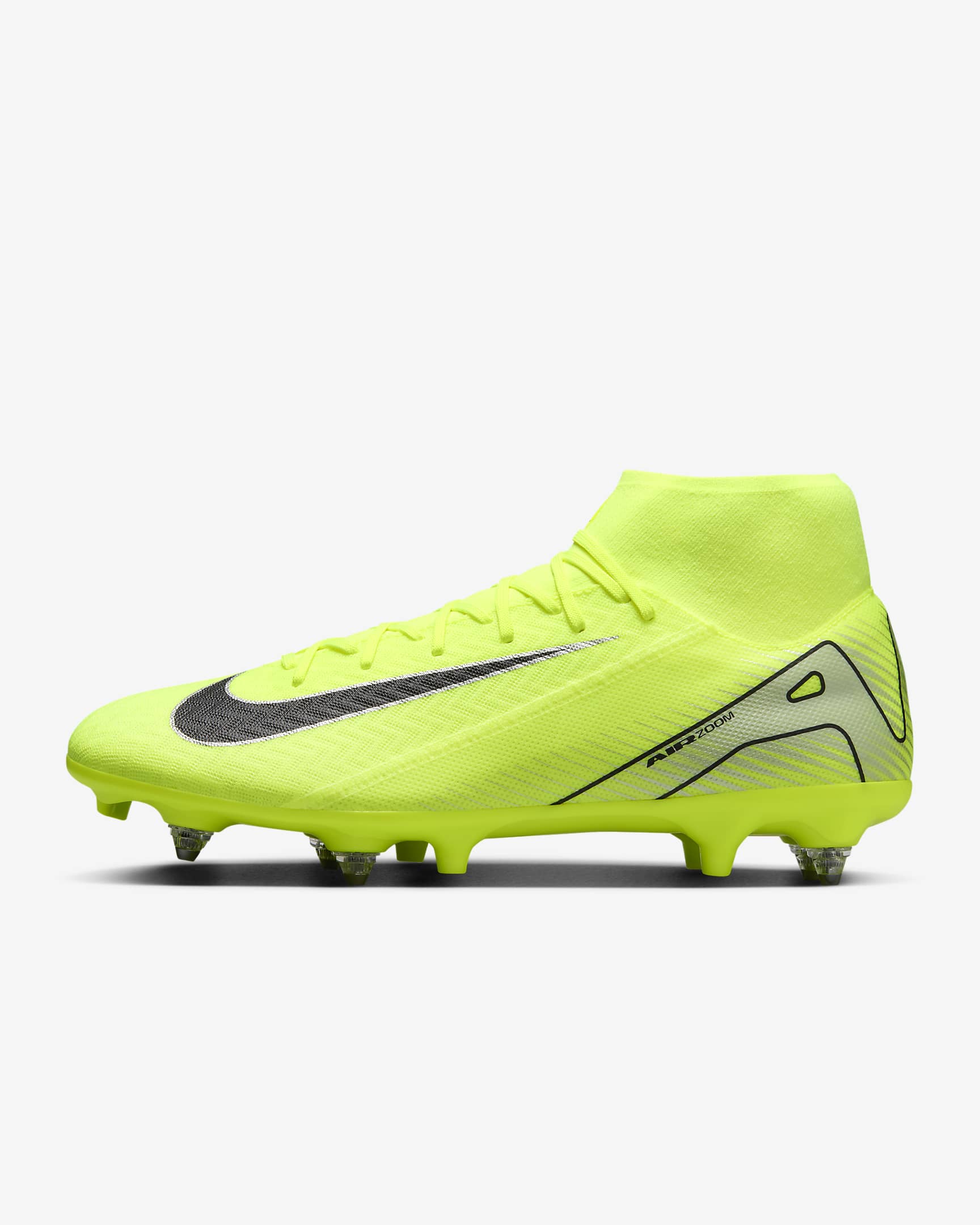 Nike Mercurial Superfly 10 Academy SG-Pro High-Top Football Boot - Volt/Black