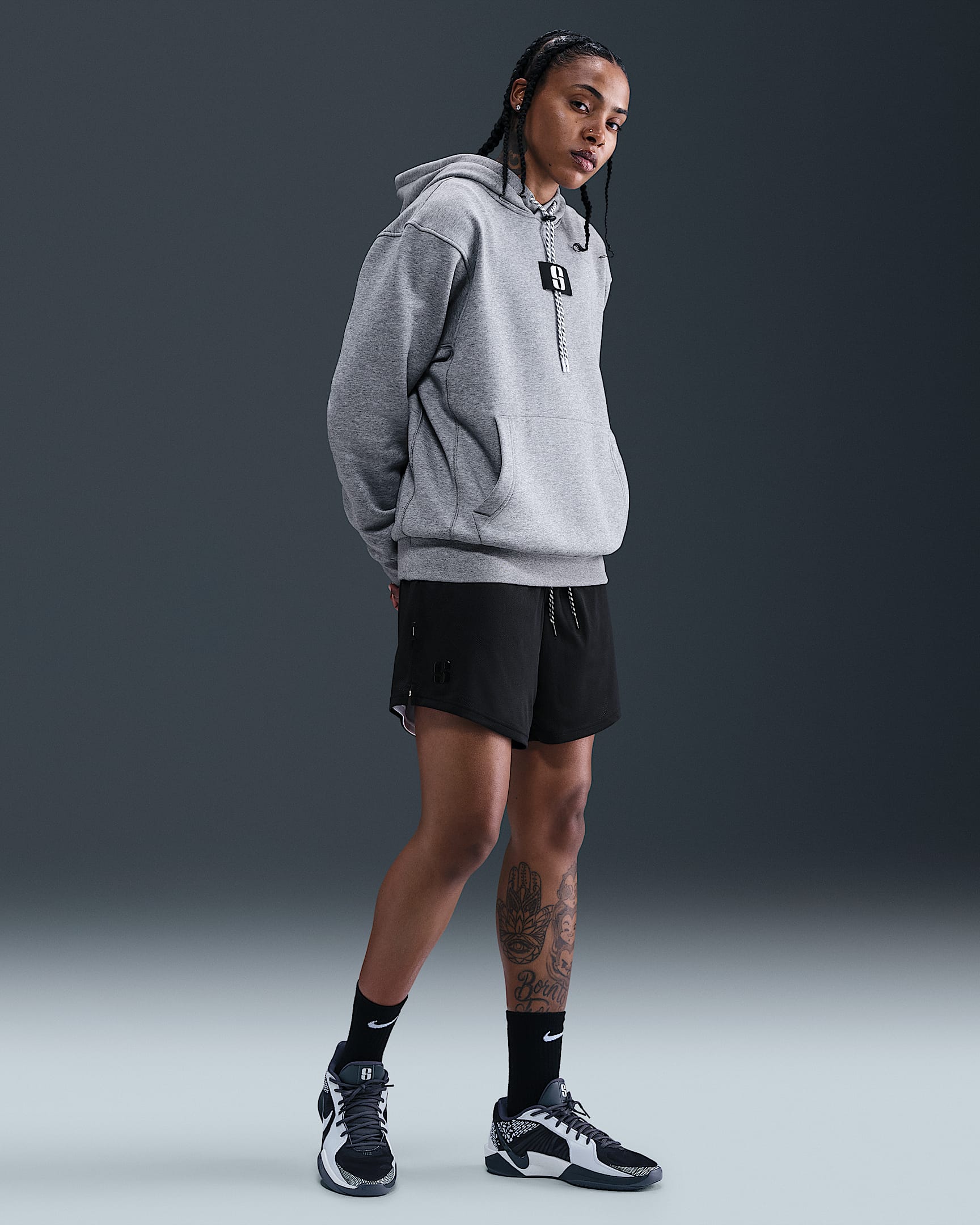 Sabrina Dri-FIT Reversible Basketball Shorts - Black/White/Black/Black