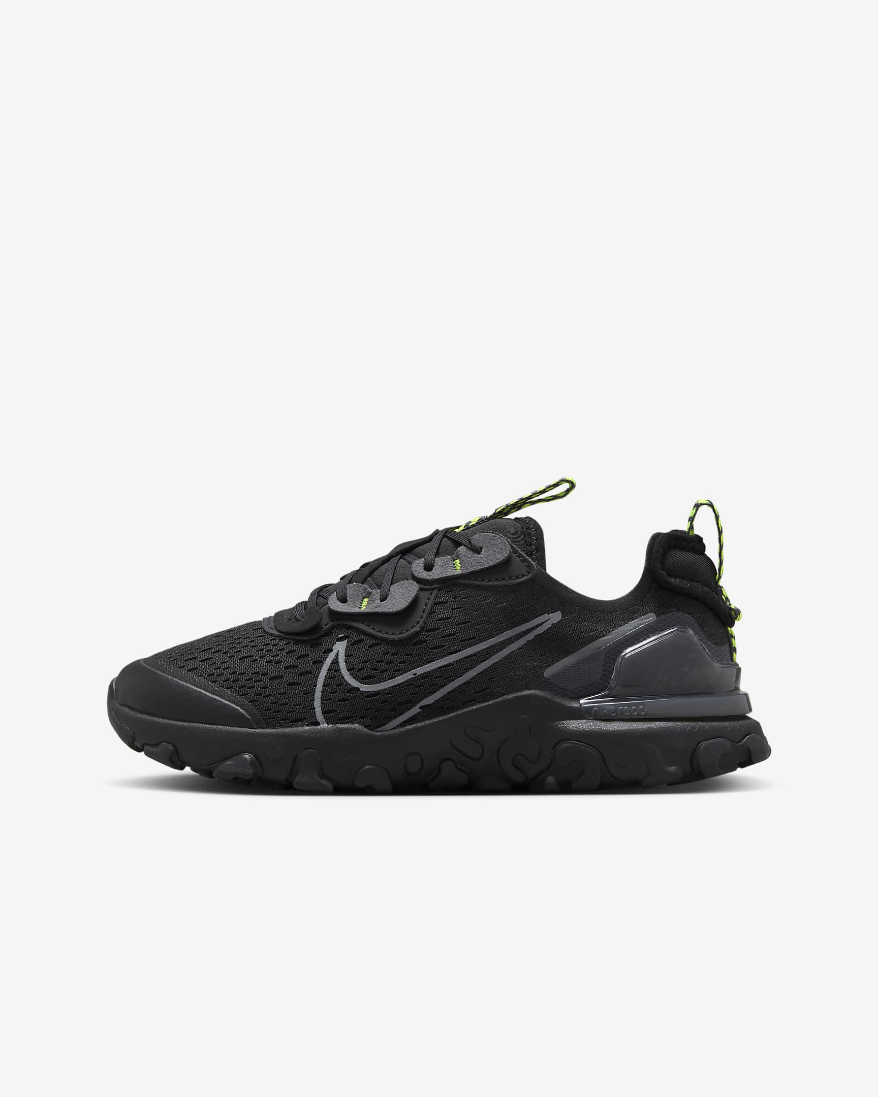 Nike React Vision Older Kids' Shoes - Black/Volt/Anthracite/Dark Grey