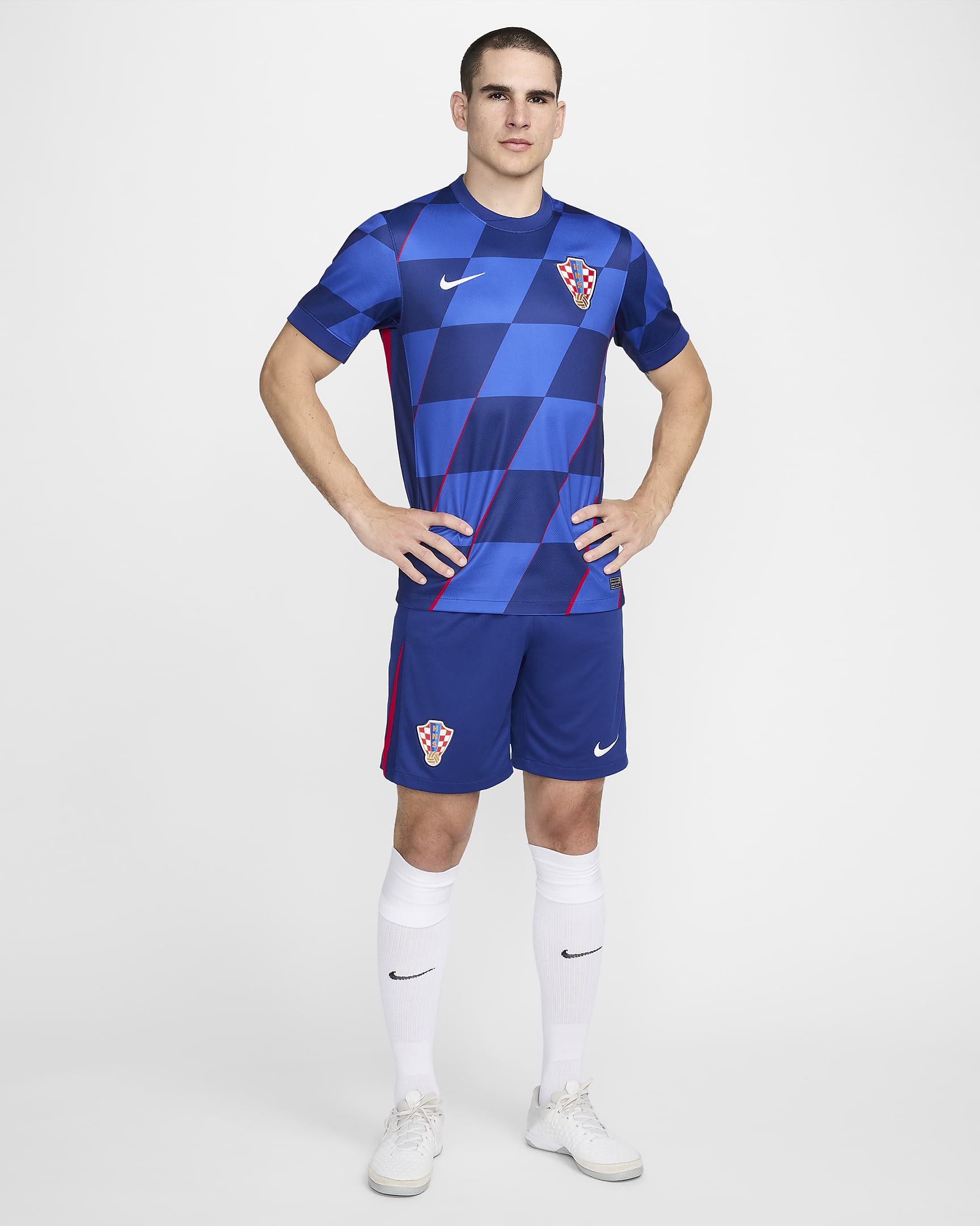 Croatia 2024/25 Stadium Away Men's Nike Dri-FIT Football Replica Shirt - Hyper Royal/Deep Royal Blue/University Red/White