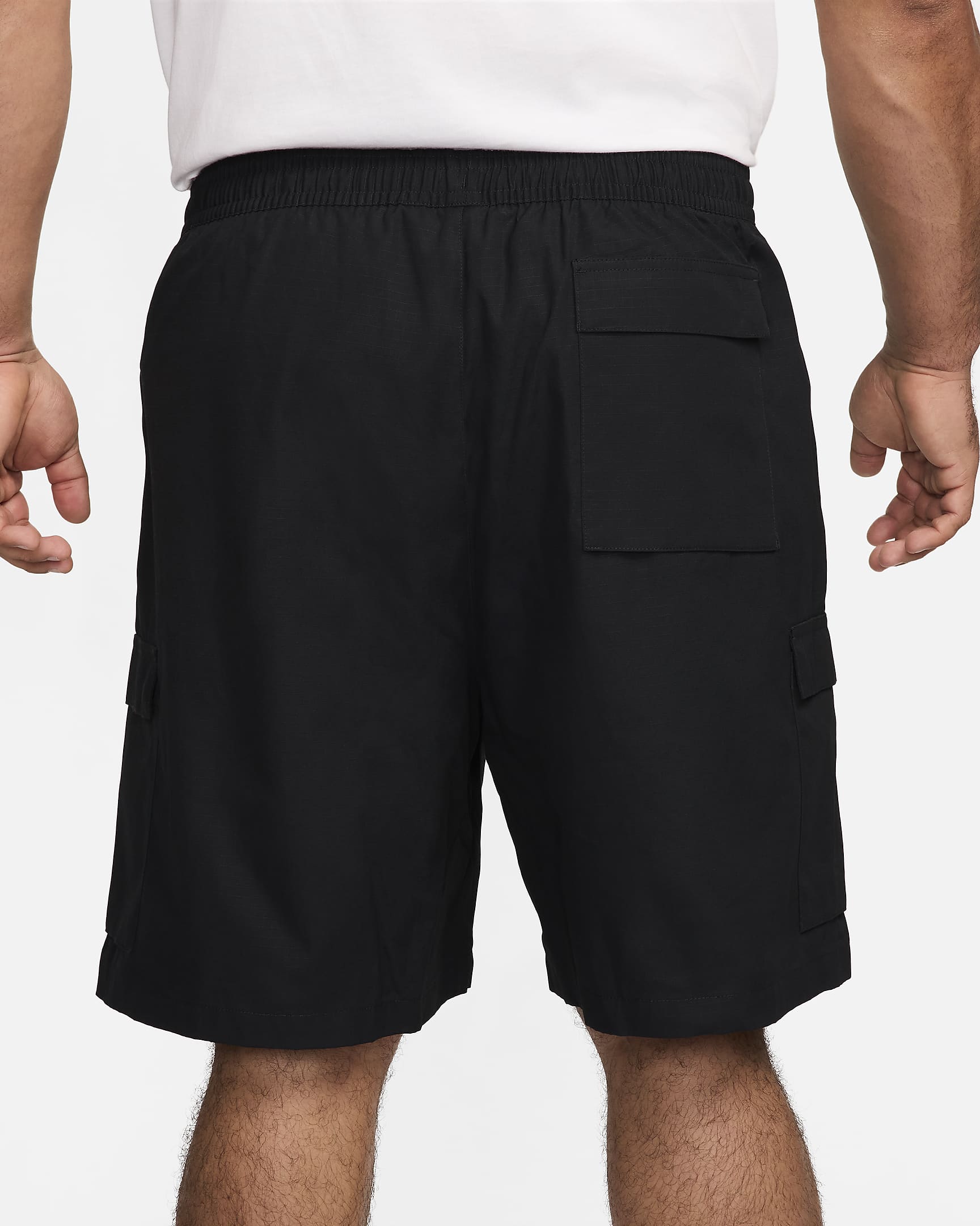 Short cargo tissé Nike Club pour homme - Noir/Blanc