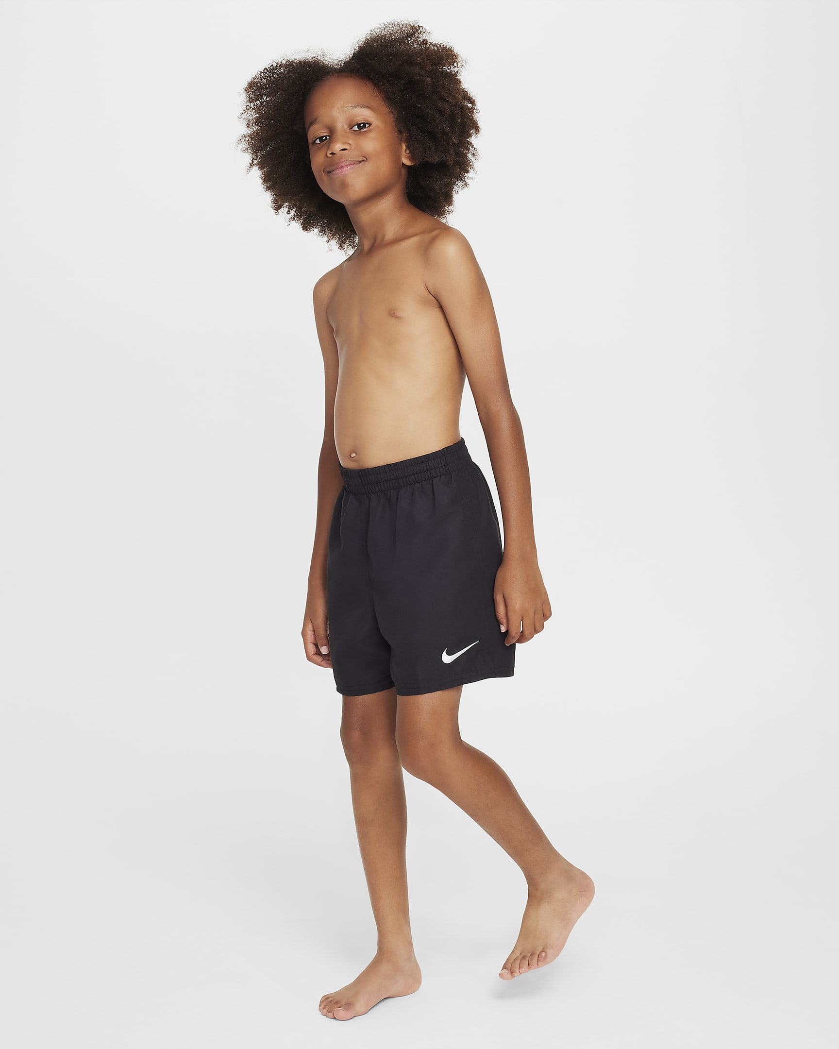 Shorts de vóleibol de 10 cm para niño talla grande Nike Essential Lap - Negro