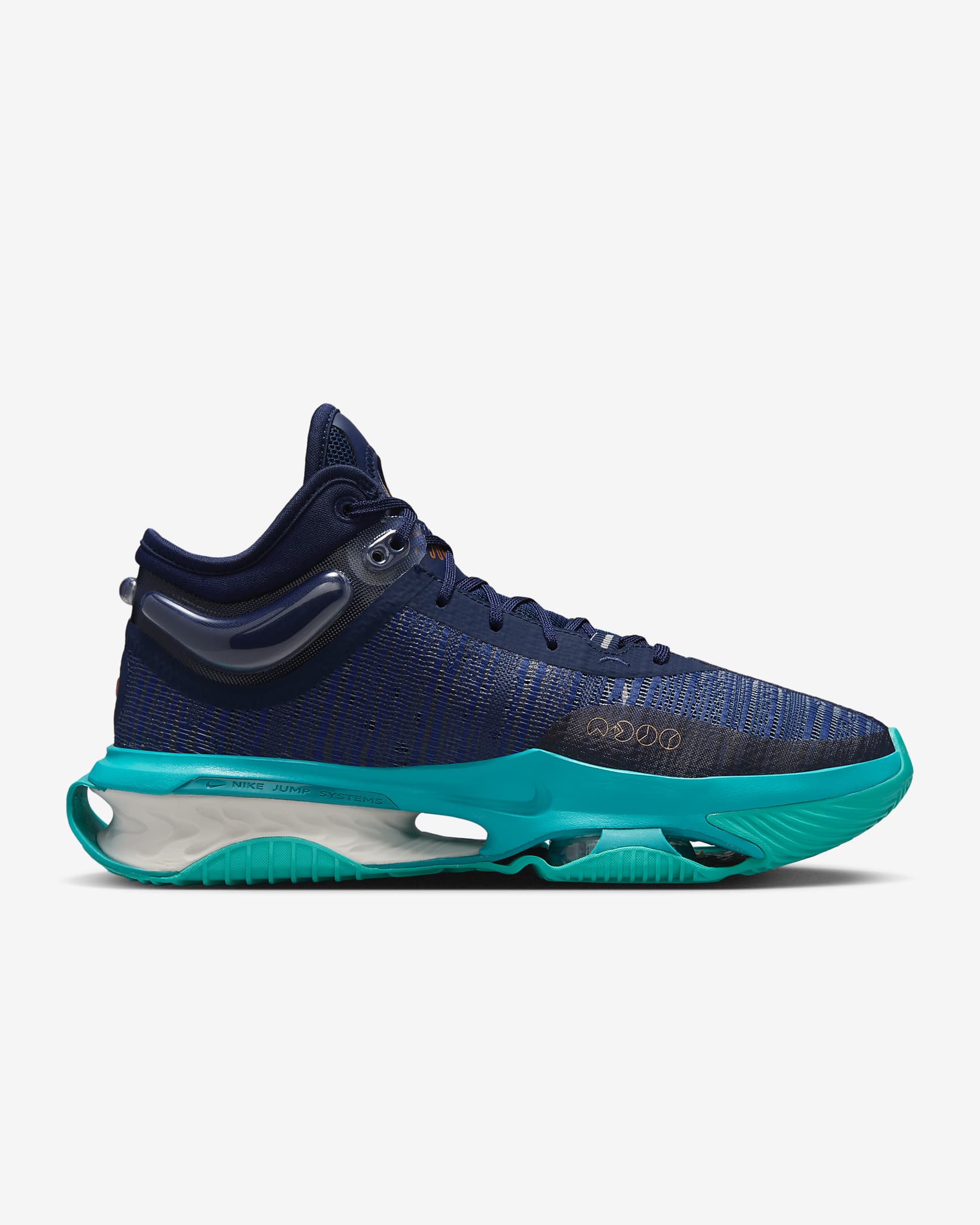 Nike G.T. Jump 2 EP Men's Basketball Shoes - Obsidian/Dusty Cactus/Midnight Navy/Metallic Red Bronze