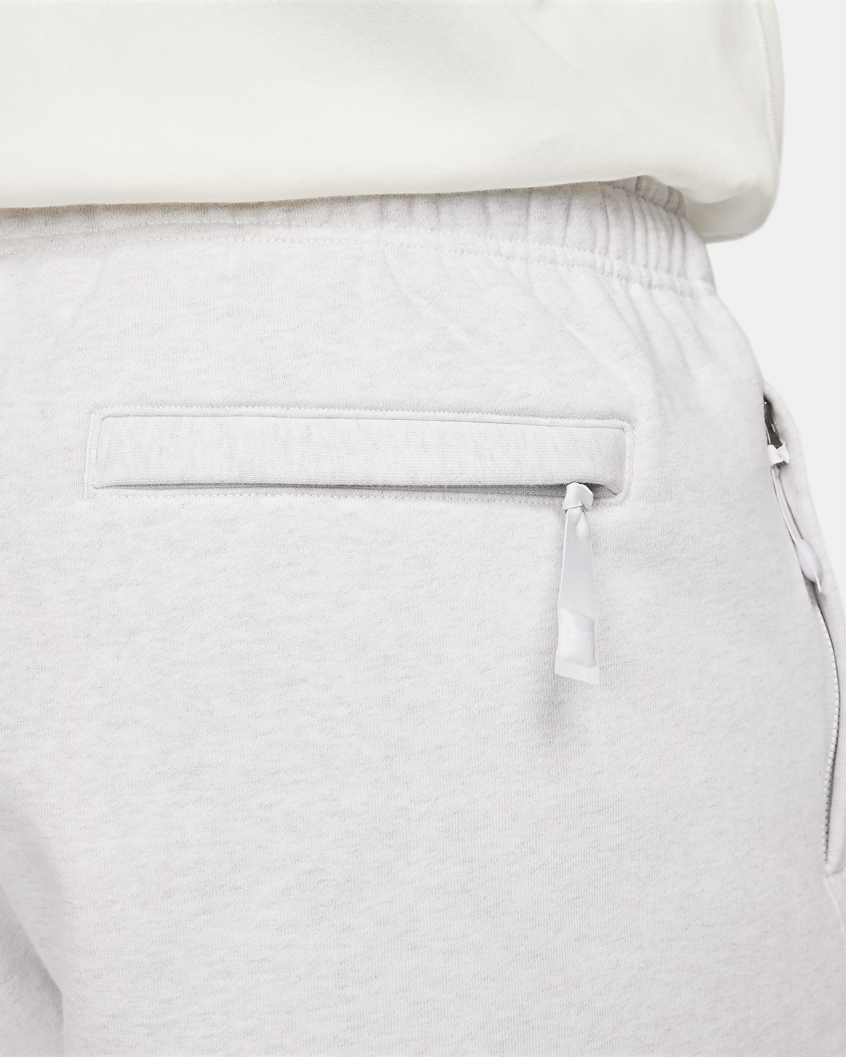 Shorts in fleece Nike Solo Swoosh – Uomo - Birch Heather/Bianco