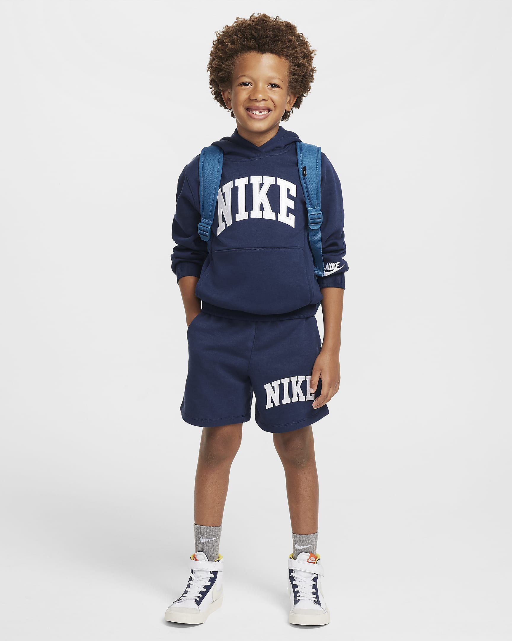 Nike Sportswear Club Little Kids' Applique Fleece Pullover Hoodie - Midnight Navy