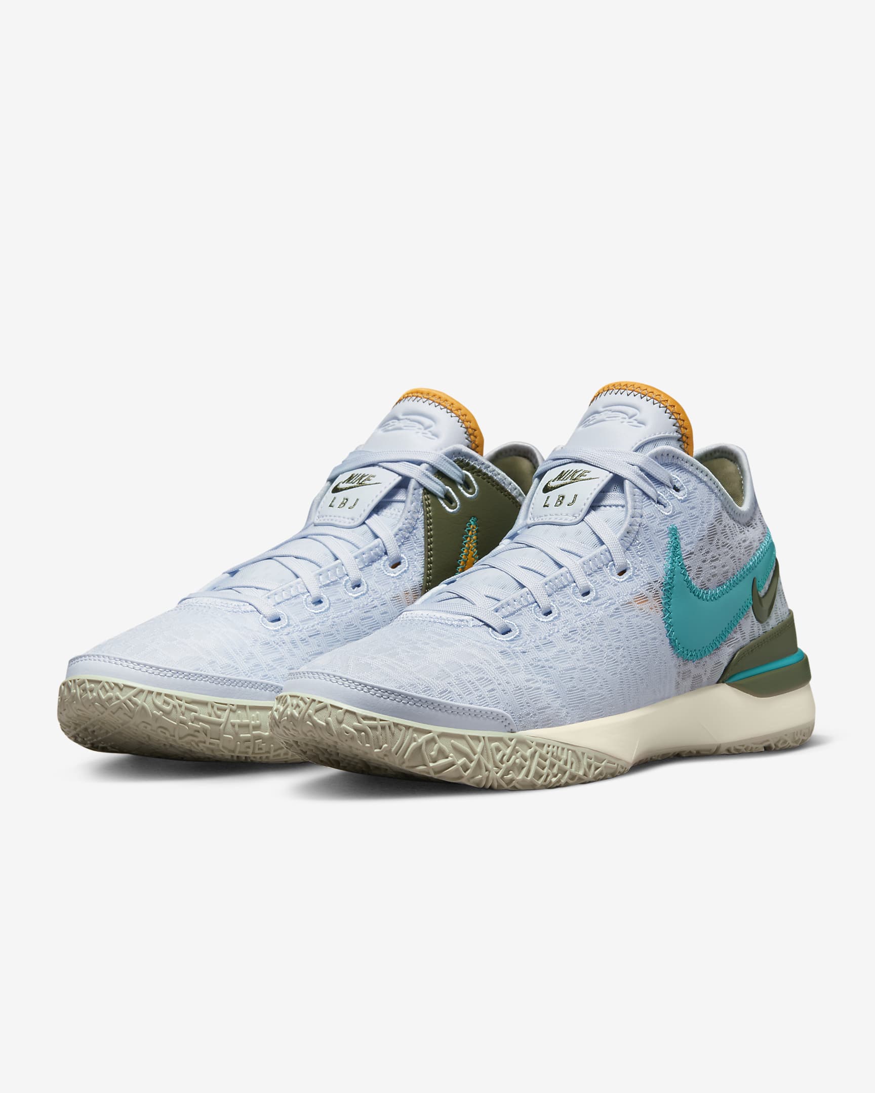 LeBron NXXT Gen Basketball Shoes - Blue Tint/Guava Ice/Medium Olive/Teal Nebula