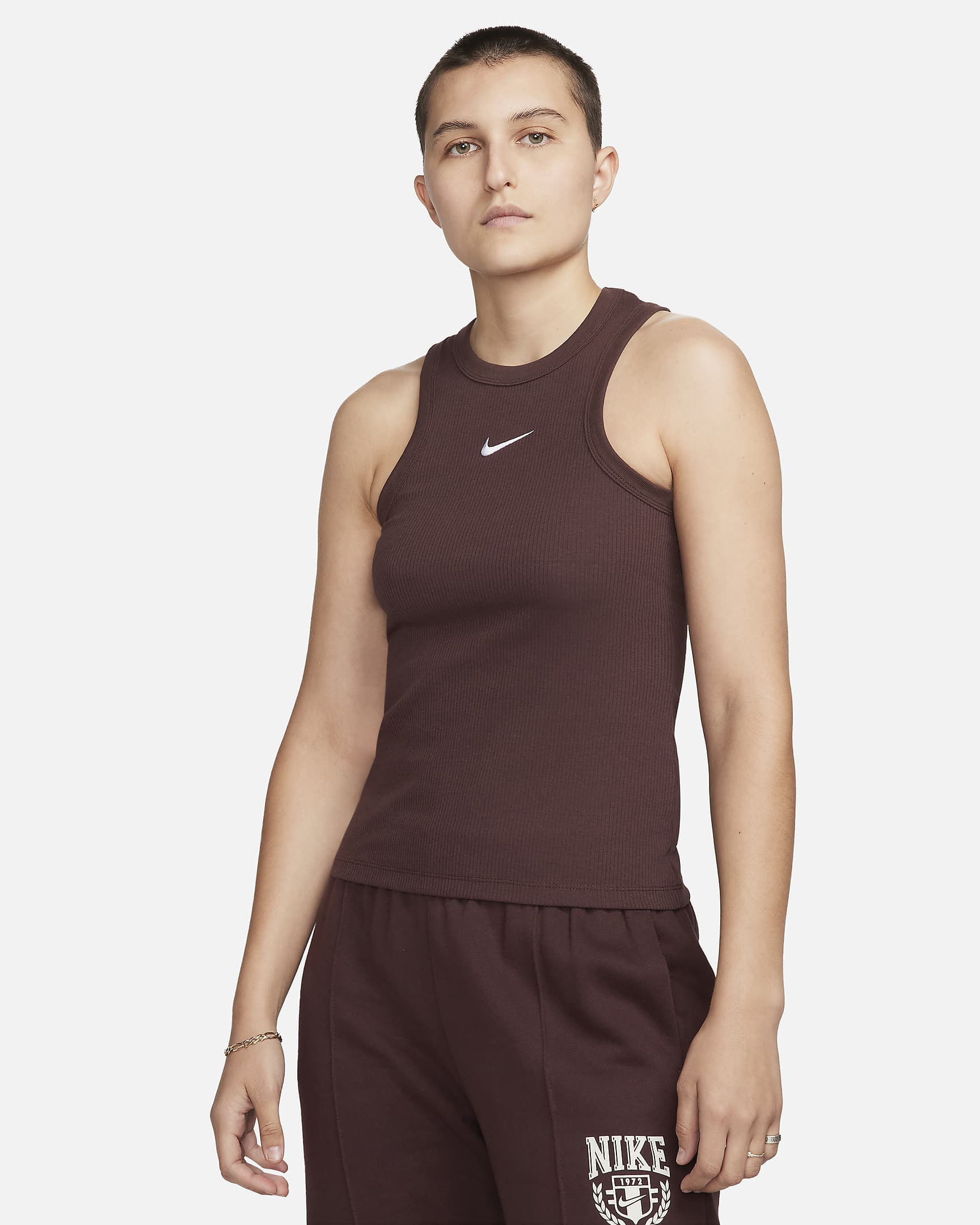 Nike Sportswear Women's Tank Top - Earth/White