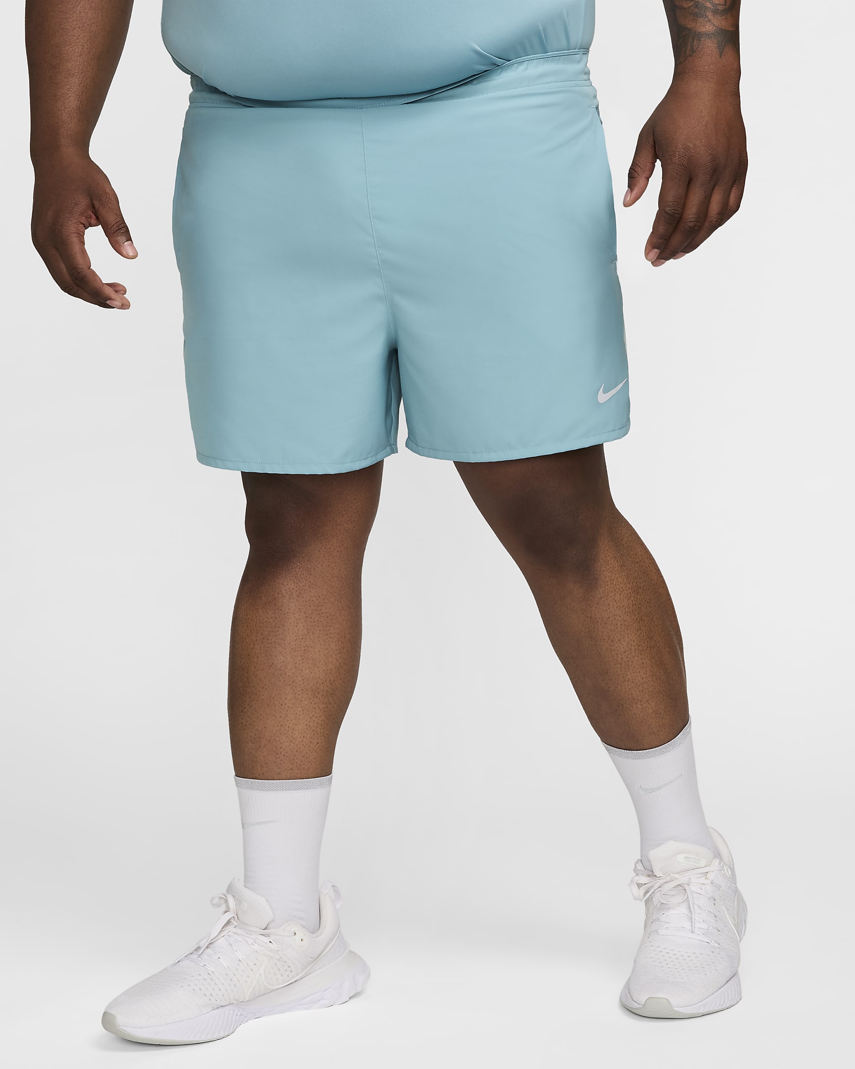 Nike Challenger Dri-FIT-Laufshorts mit Futter für Herren (ca. 12,5 cm) - Denim Turquoise/Glacier Blue/Schwarz