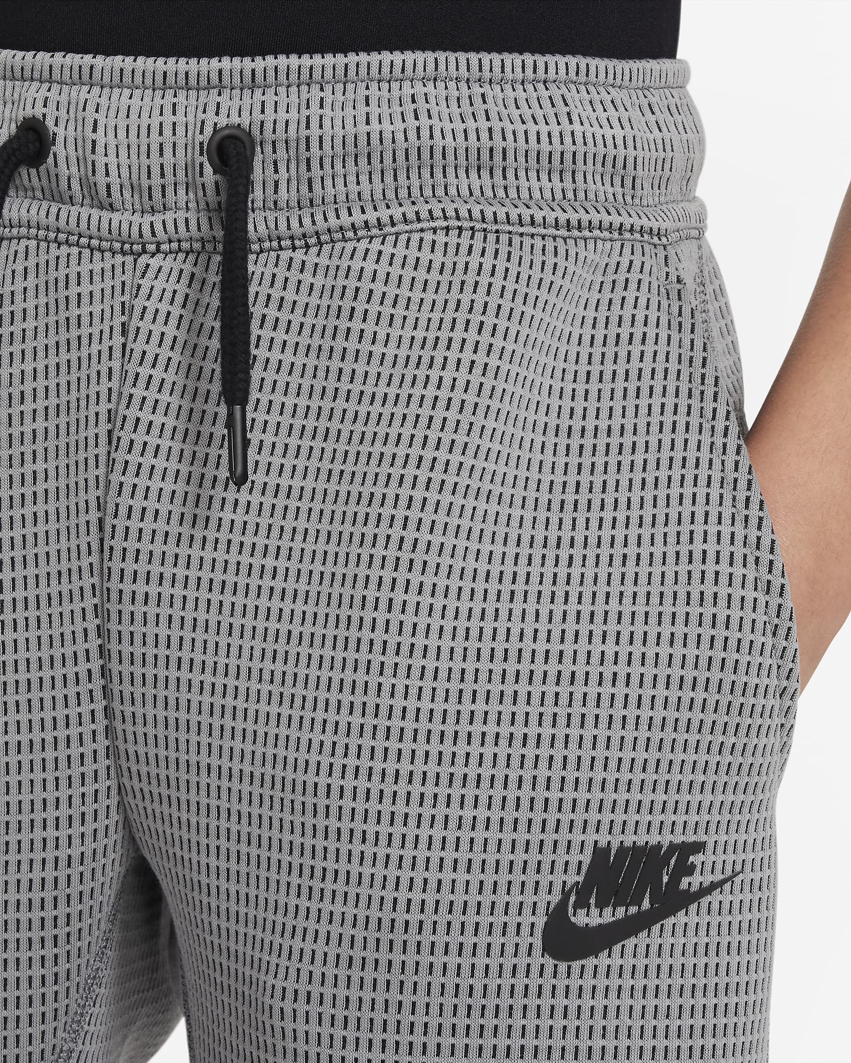 Nike Sportswear Tech Fleece Older Kids' (Boys') Winterized Trousers - Smoke Grey/Black/Black