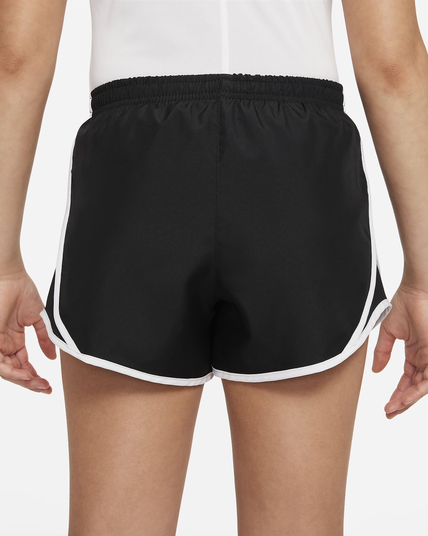 Nike Tempo Older Kids' (Girls') Dri-FIT Running Shorts - Black/Black/White/White