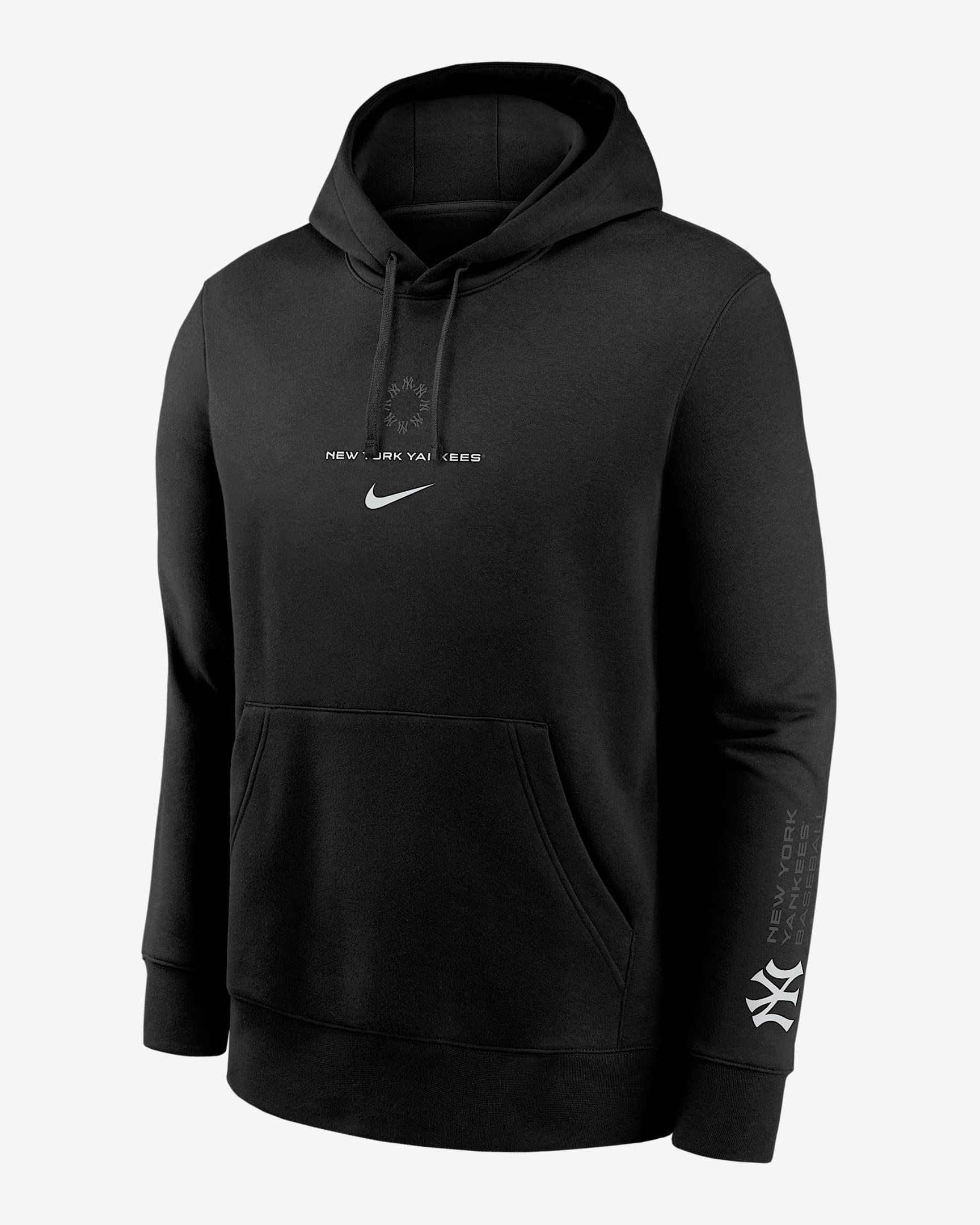 New York Yankees Fashion Club Men's Nike MLB Pullover Hoodie - Black