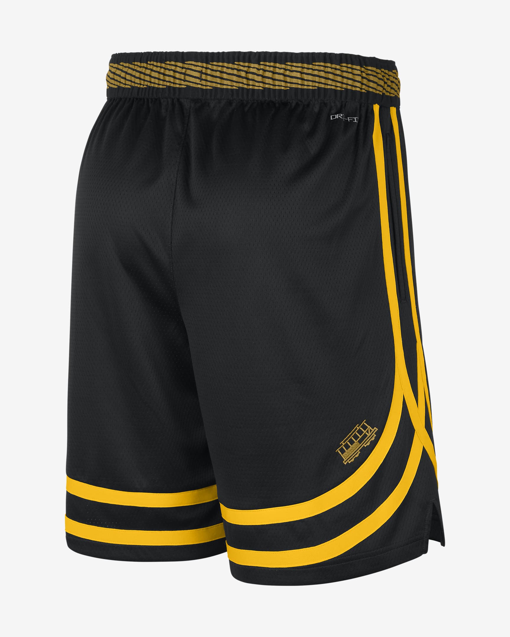 Golden State Warriors 2023/24 City Edition Men's Nike Dri-FIT NBA Swingman Shorts - Black/Ochre