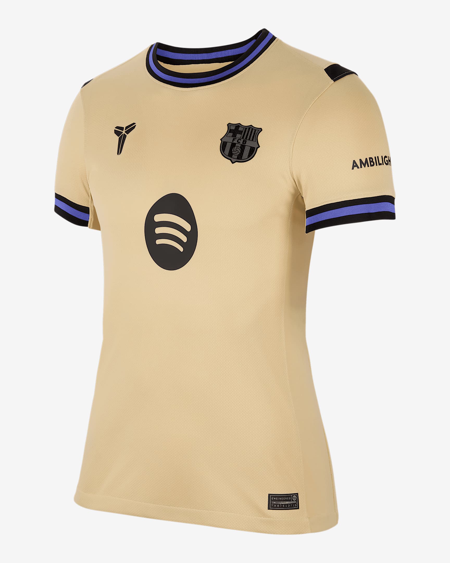 Jersey de fútbol Nike Dri-FIT del Barcelona visitante 2025/26 Stadium Frenkie de Jong para mujer - Oro